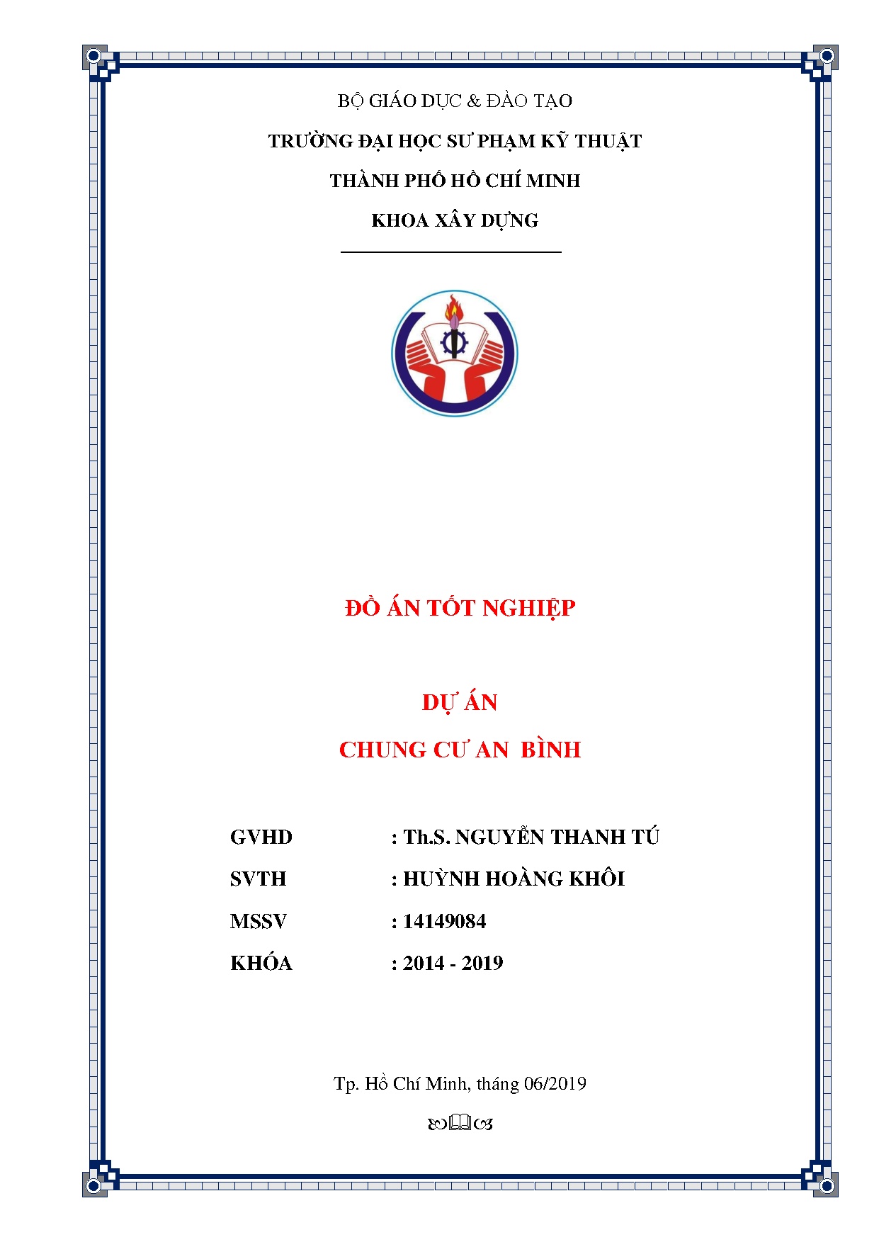 Đồ án tốt nghiệp - Dự án chung cư An Bình