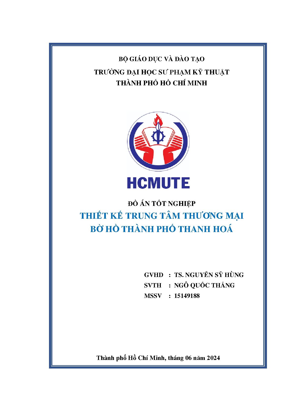 Đồ án tốt nghiệp - Thiết kế trung tâm thương mại Bờ Hồ thành phố Thanh Hóa