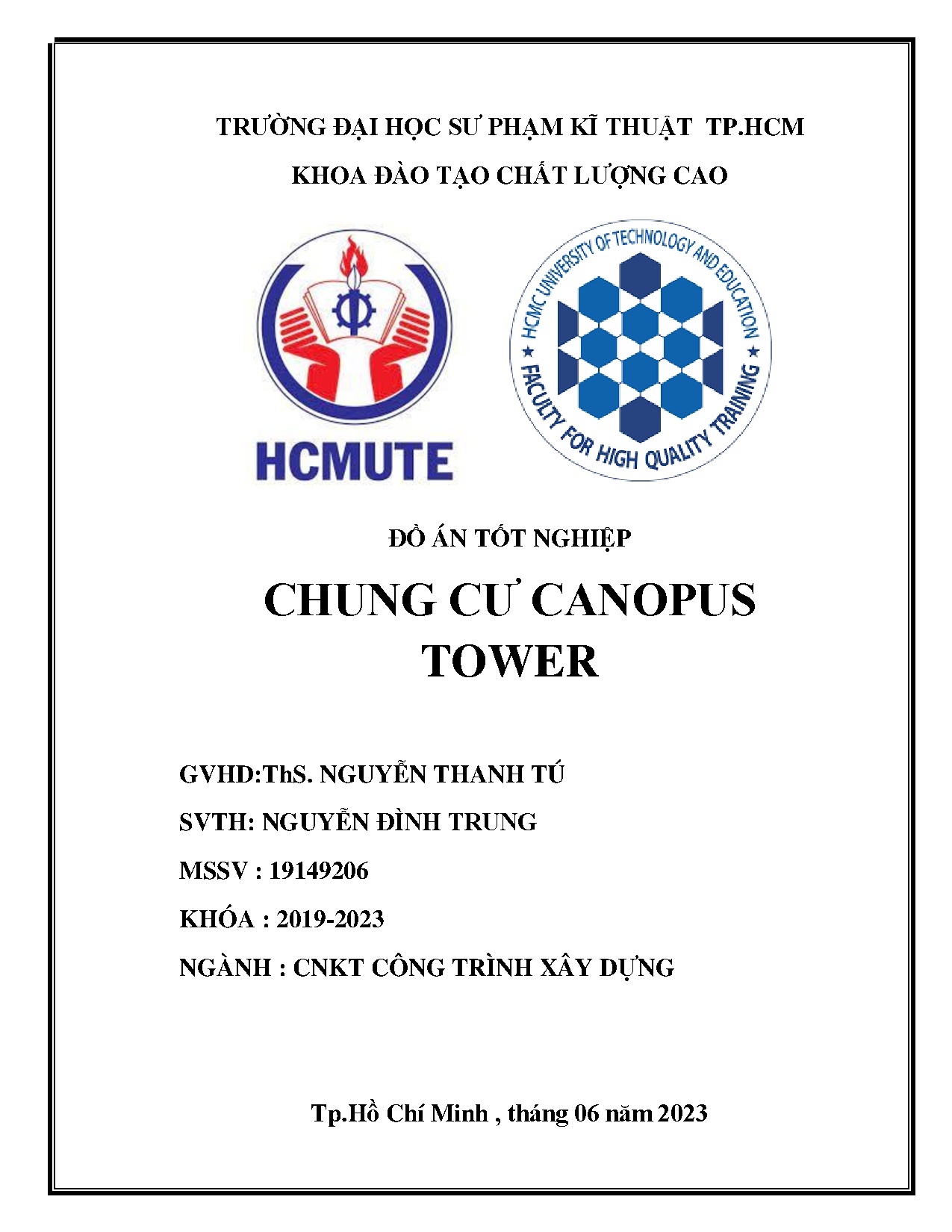 Đồ án tốt nghiệp - Chung cư Canopus Tower