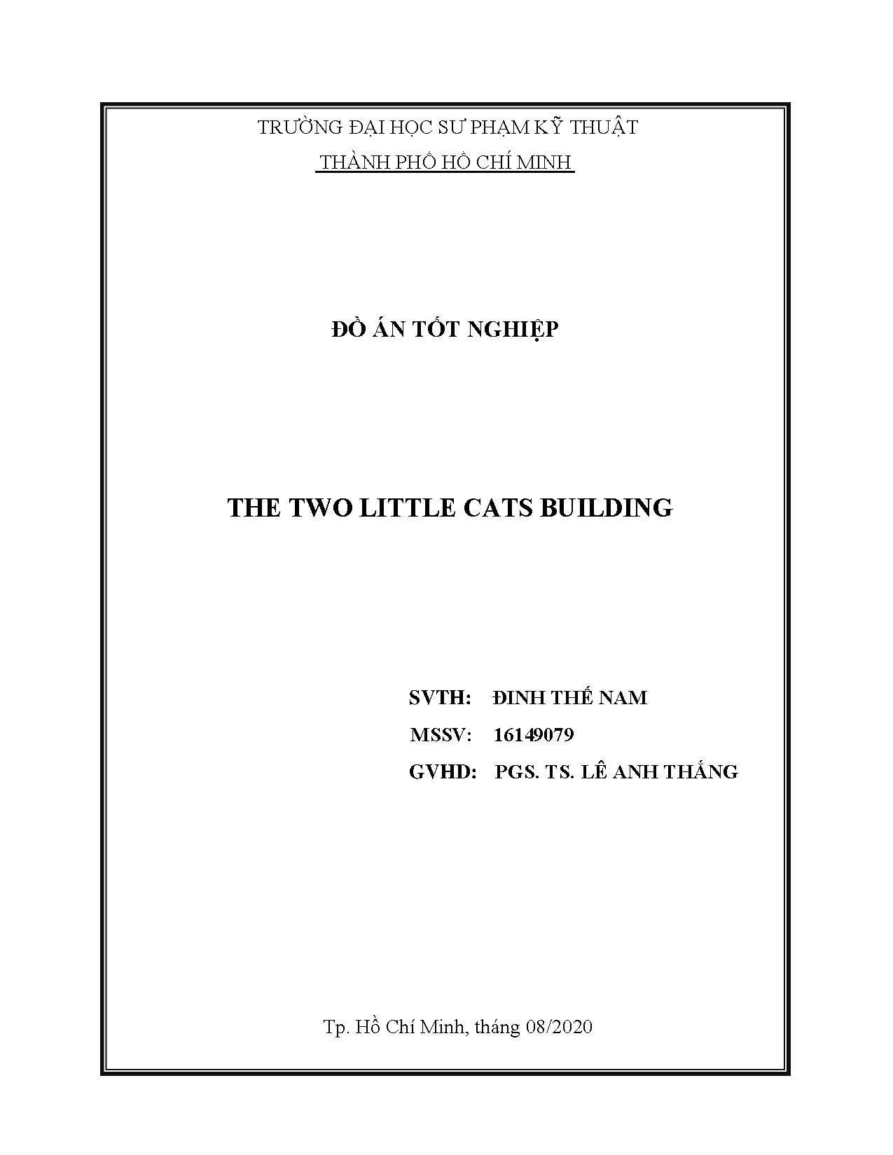 Đồ án tốt nghiệp - The two little cats building
