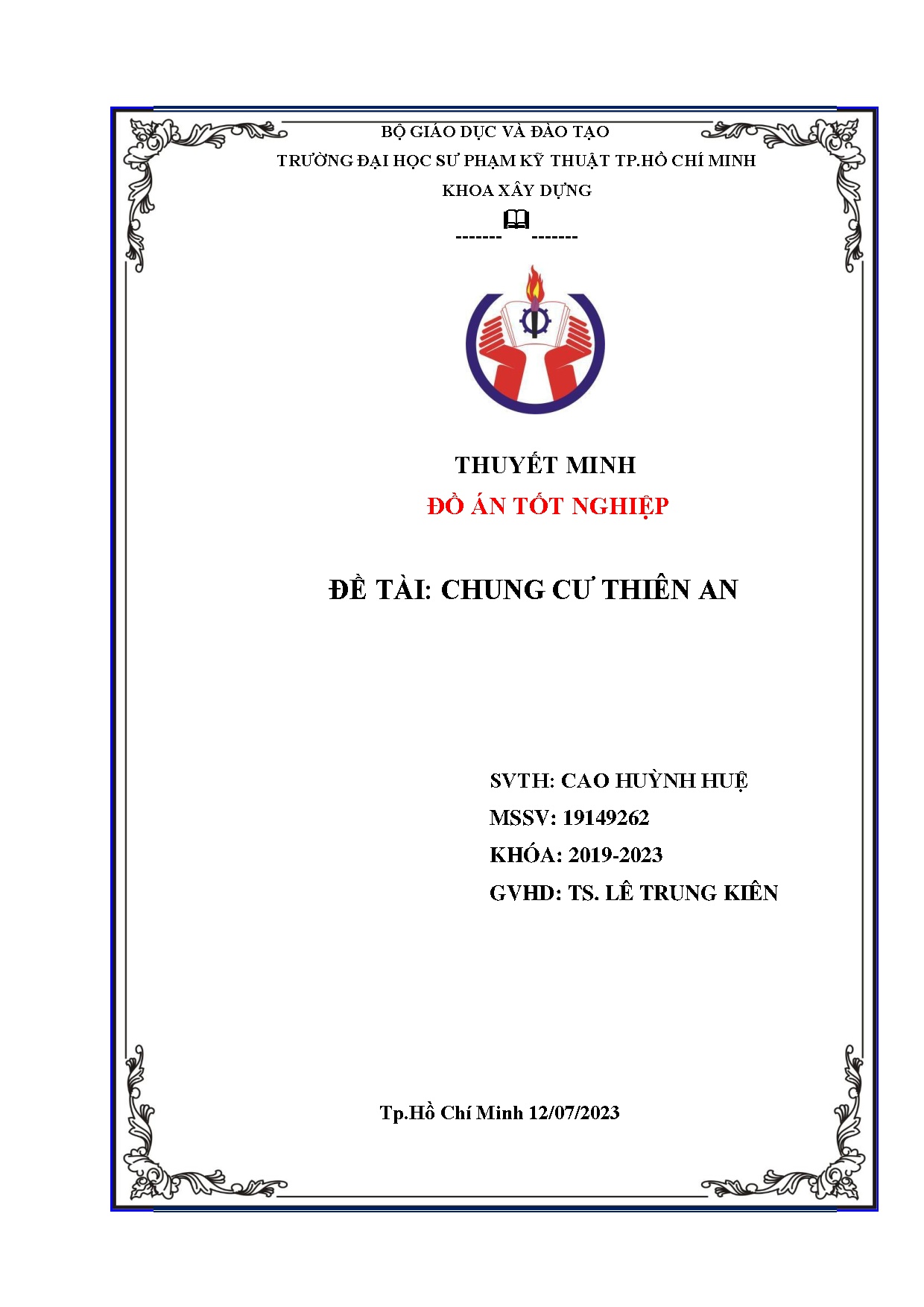 Đồ án tốt nghiệp - Chung cư Thiên An