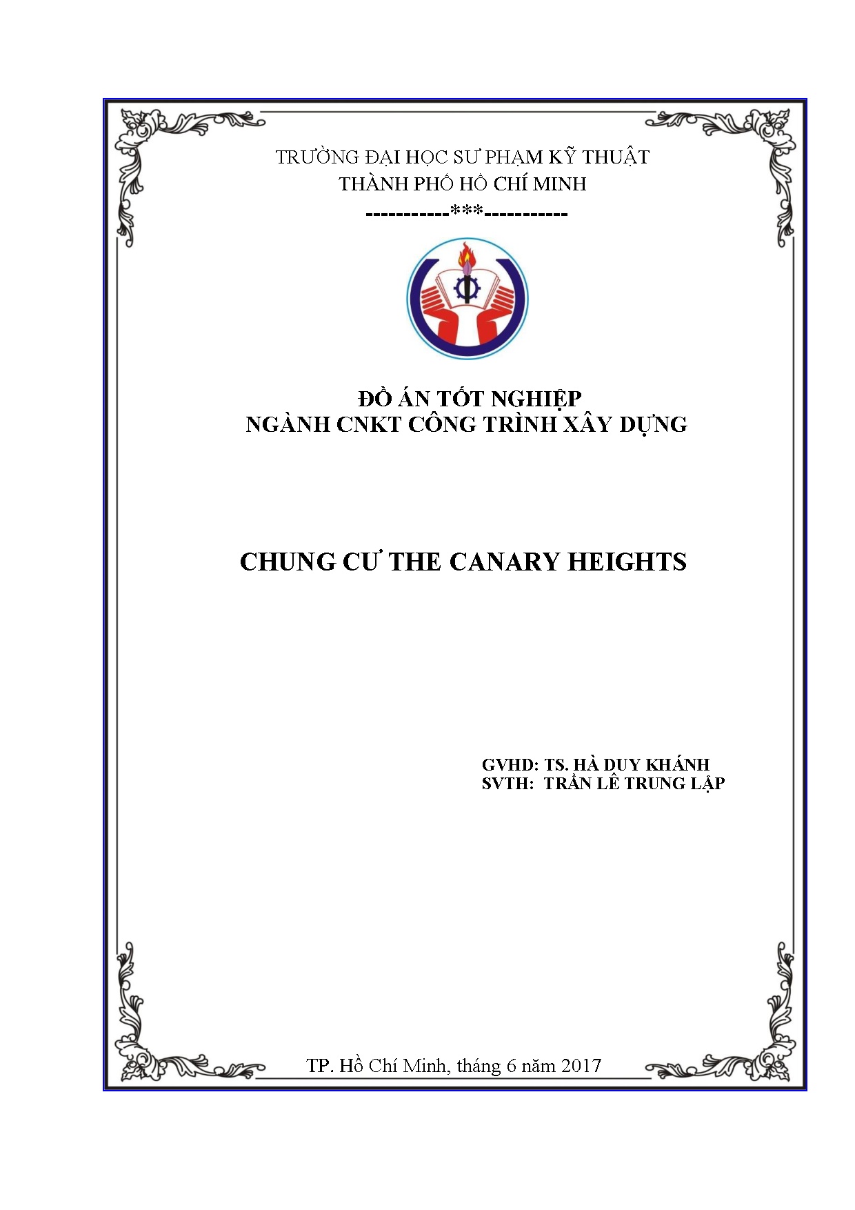 Đồ án tốt nghiệp - Chung cư The Canary Heights