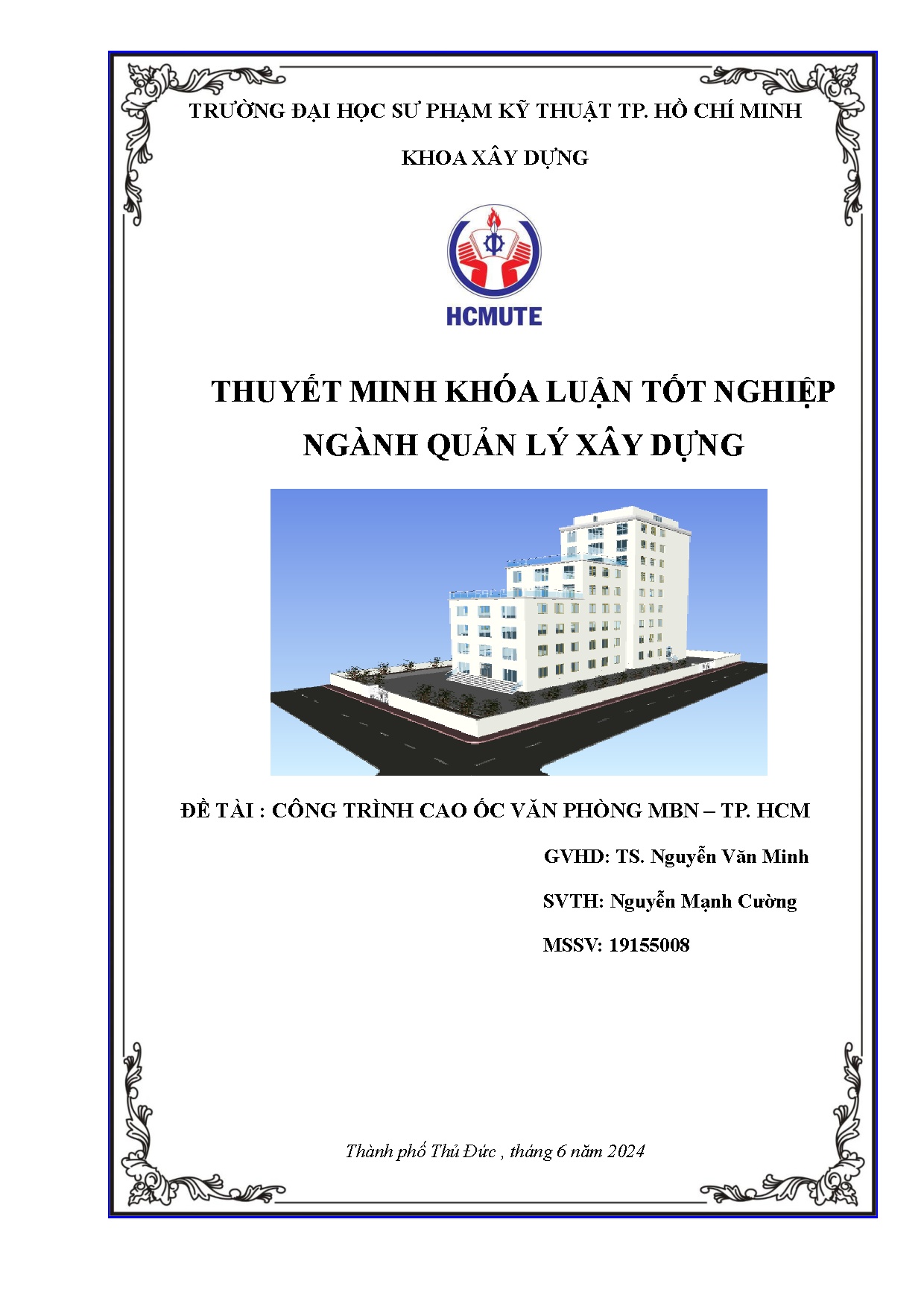 Đồ án tốt nghiệp - Công trình cao ốc văn phòng MBN-TP.HCM