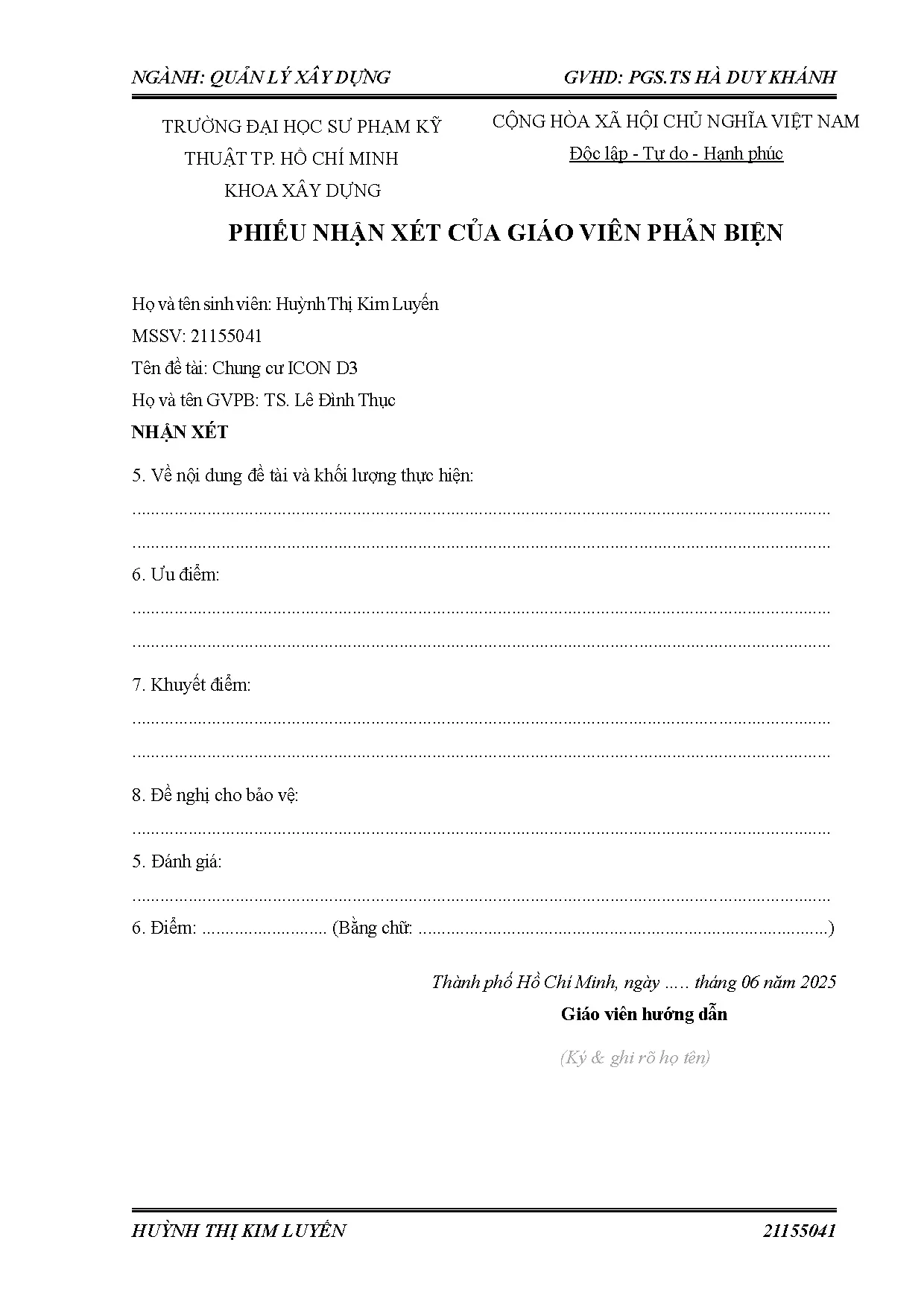 Đồ án tốt nghiệp - Chung cư Icon D3 - Trang 3