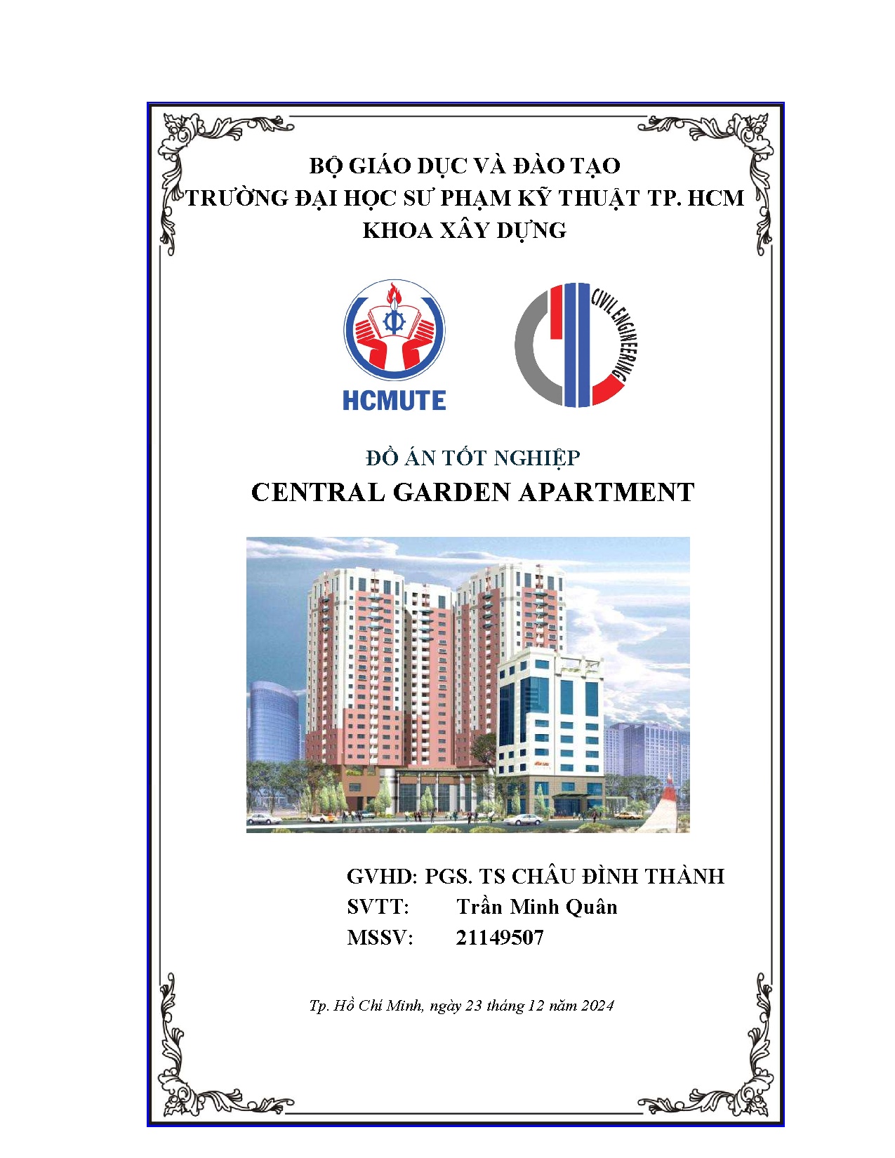 Đồ án tốt nghiệp - Central Garden Apartment