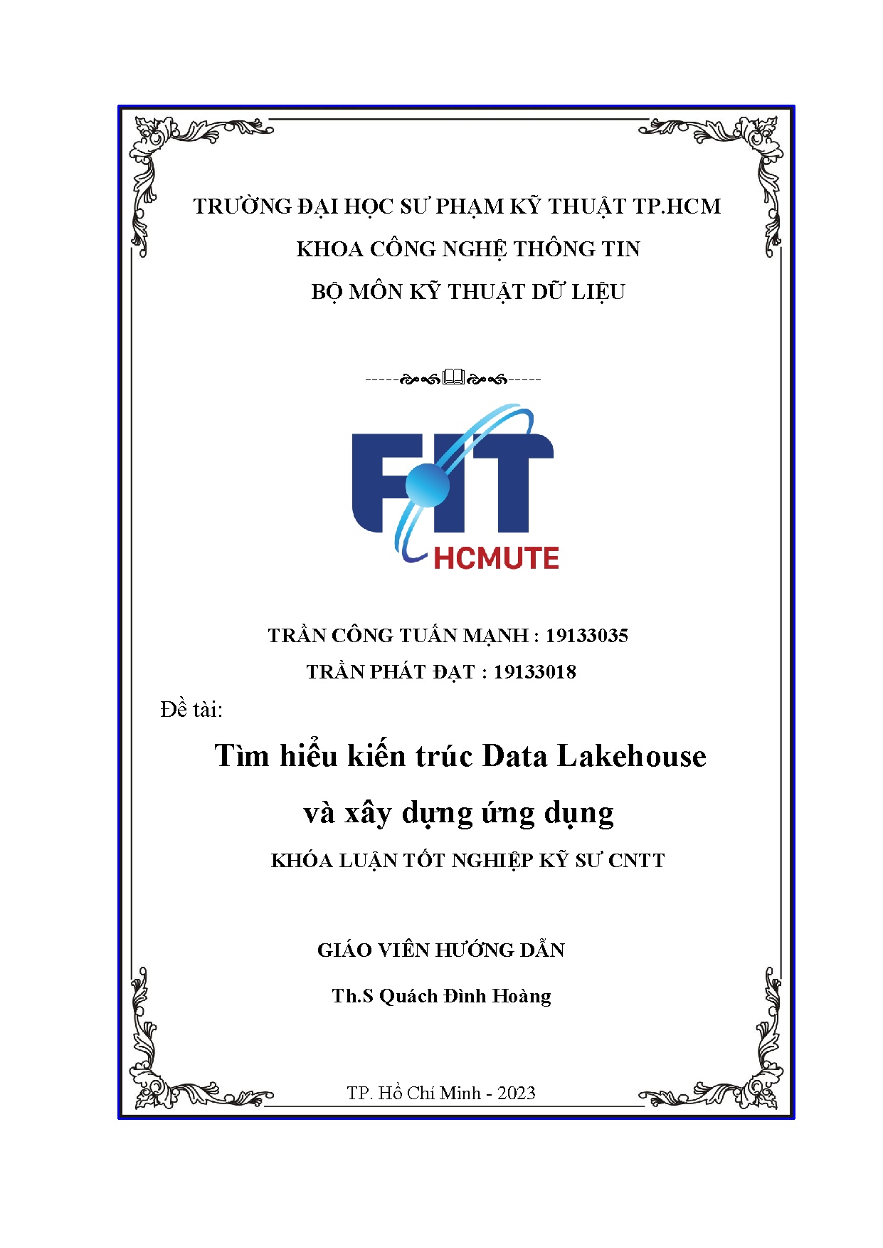 Đồ án tốt nghiệp - Tìm hiểu kiến trúc Data Lakehouse và xây dựng ứng dụng