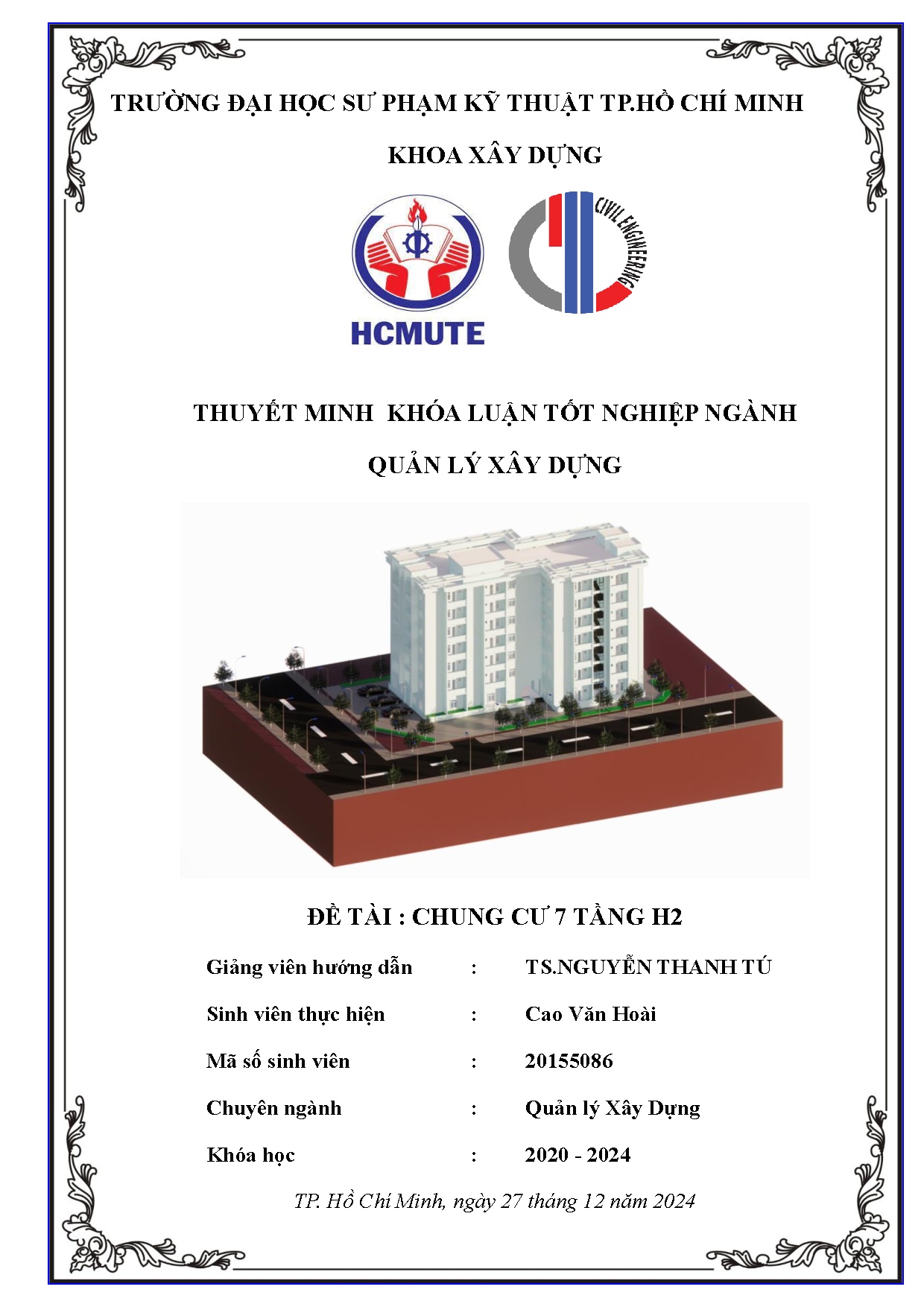 Đồ án tốt nghiệp - Chung cư 7 tầng H2