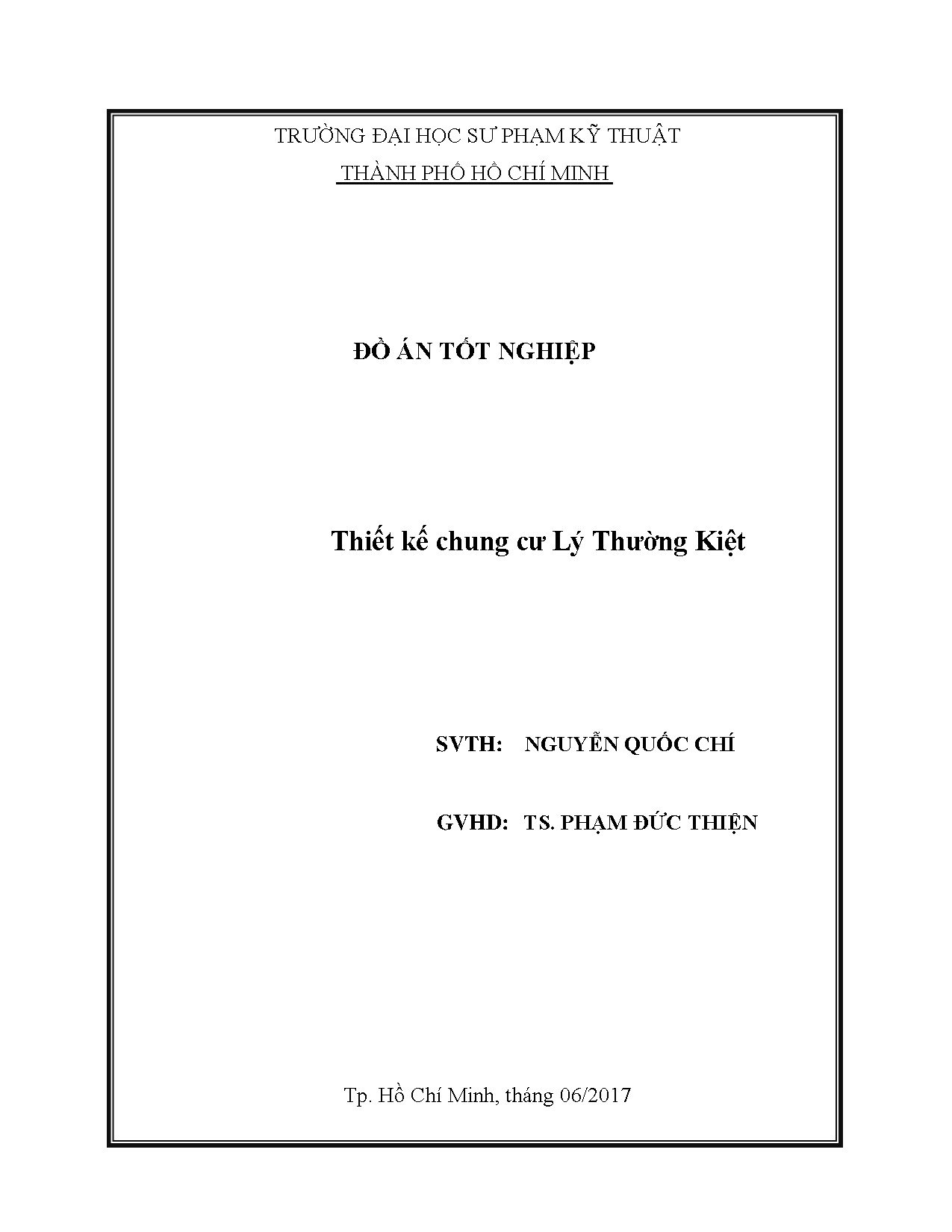 Đồ án tốt nghiệp - Thiết kế chung cư Lý Thường Kiệt