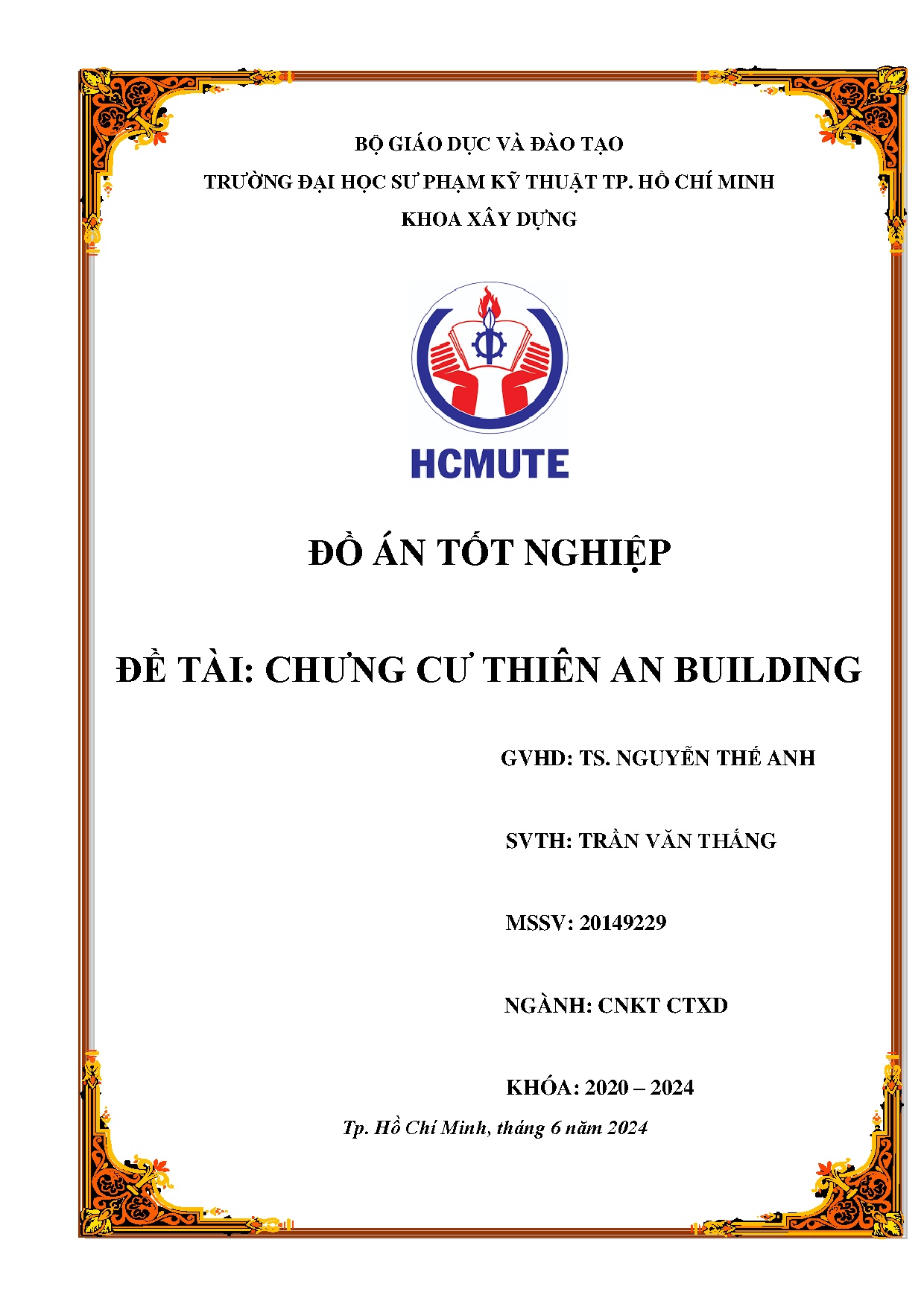 Đồ án tốt nghiệp - Chung cư Thiên An building