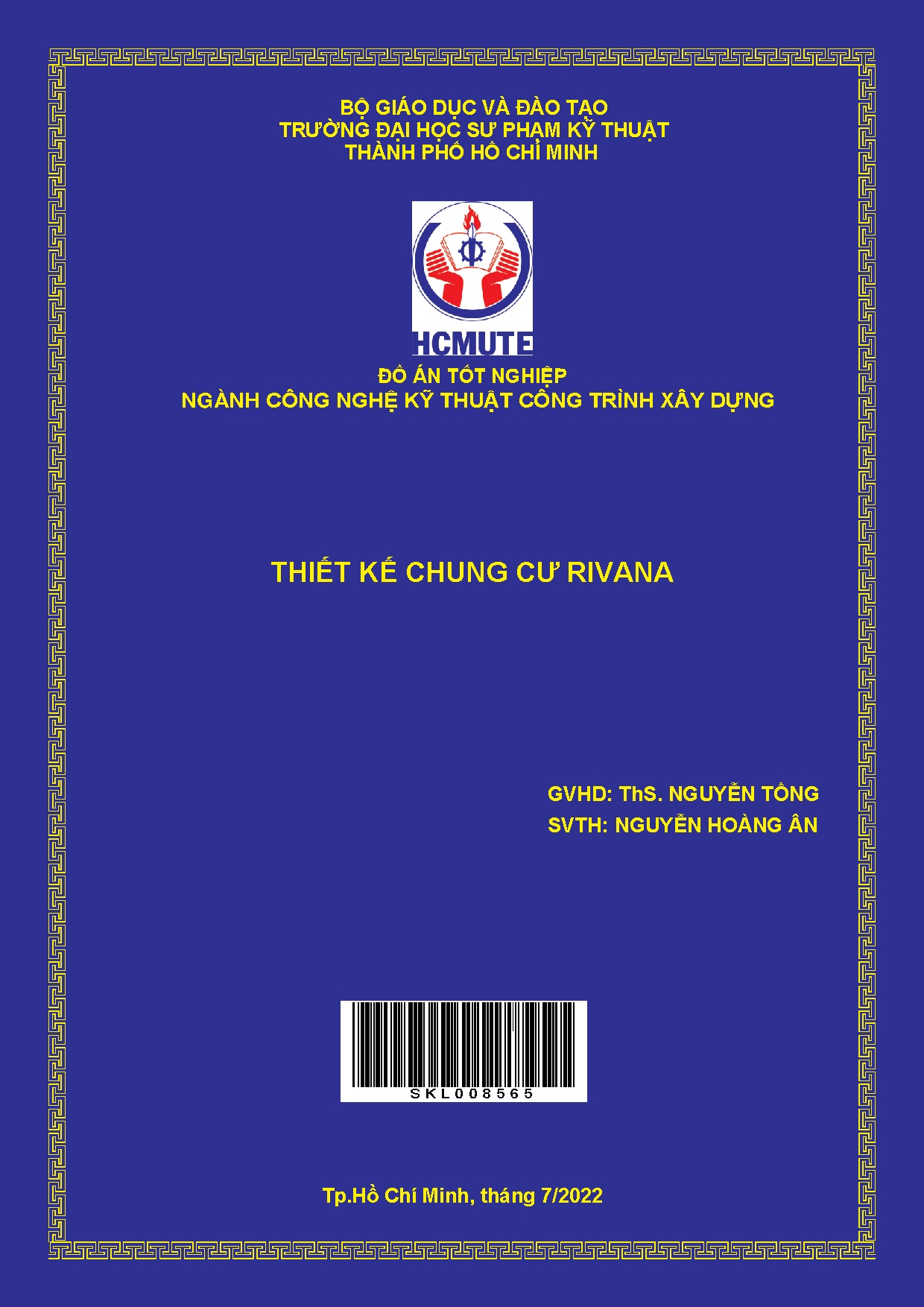 Đồ án tốt nghiệp - Thiết kế chung cư Rivana: Đồ án tốt nghiệp ngành Công nghệ Kỹ thuật công trình XD