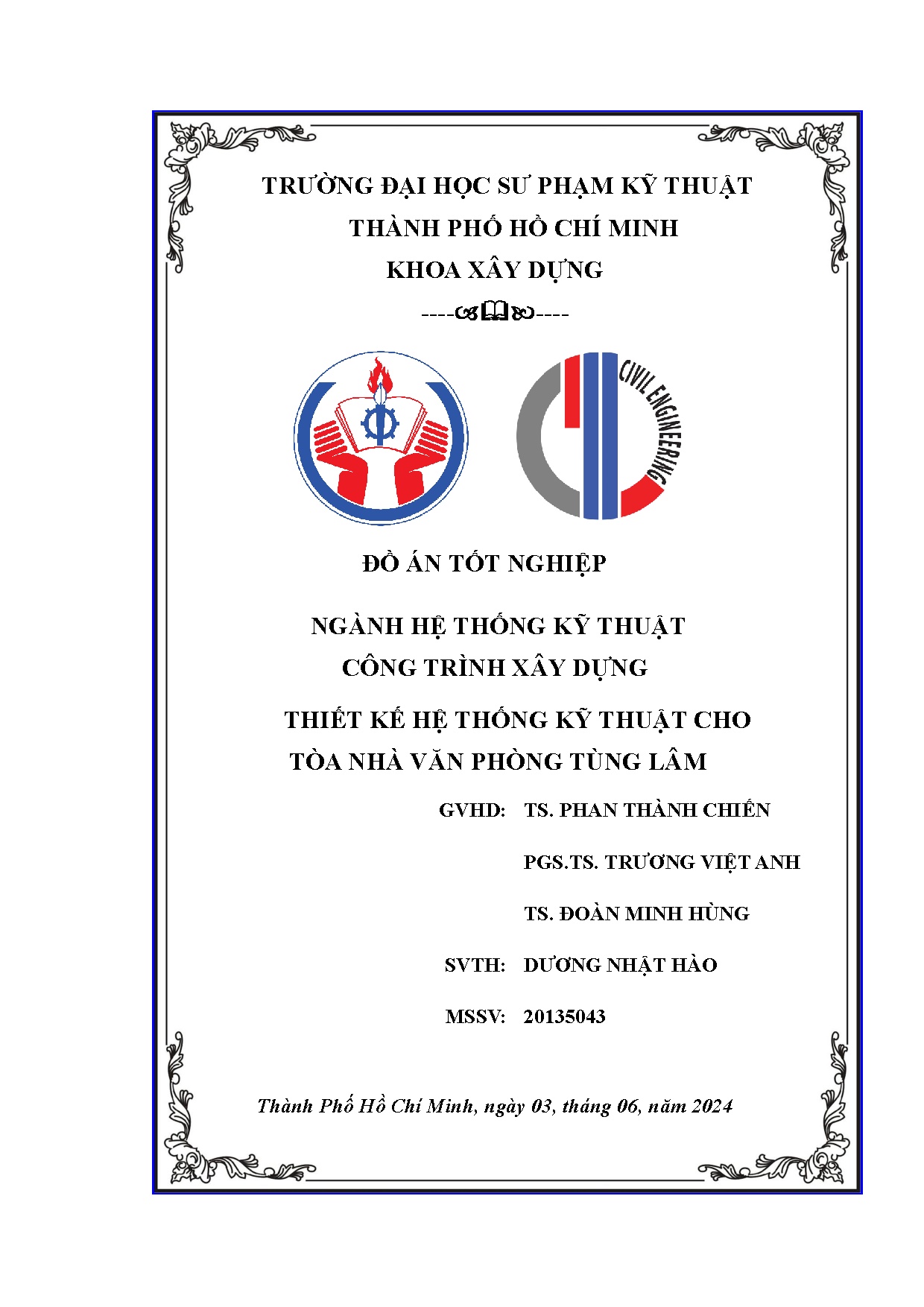 Đồ án tốt nghiệp - Thiết kế hệ thống kỹ thuật cho tòa nhà văn văn phòng Tùng Lâm