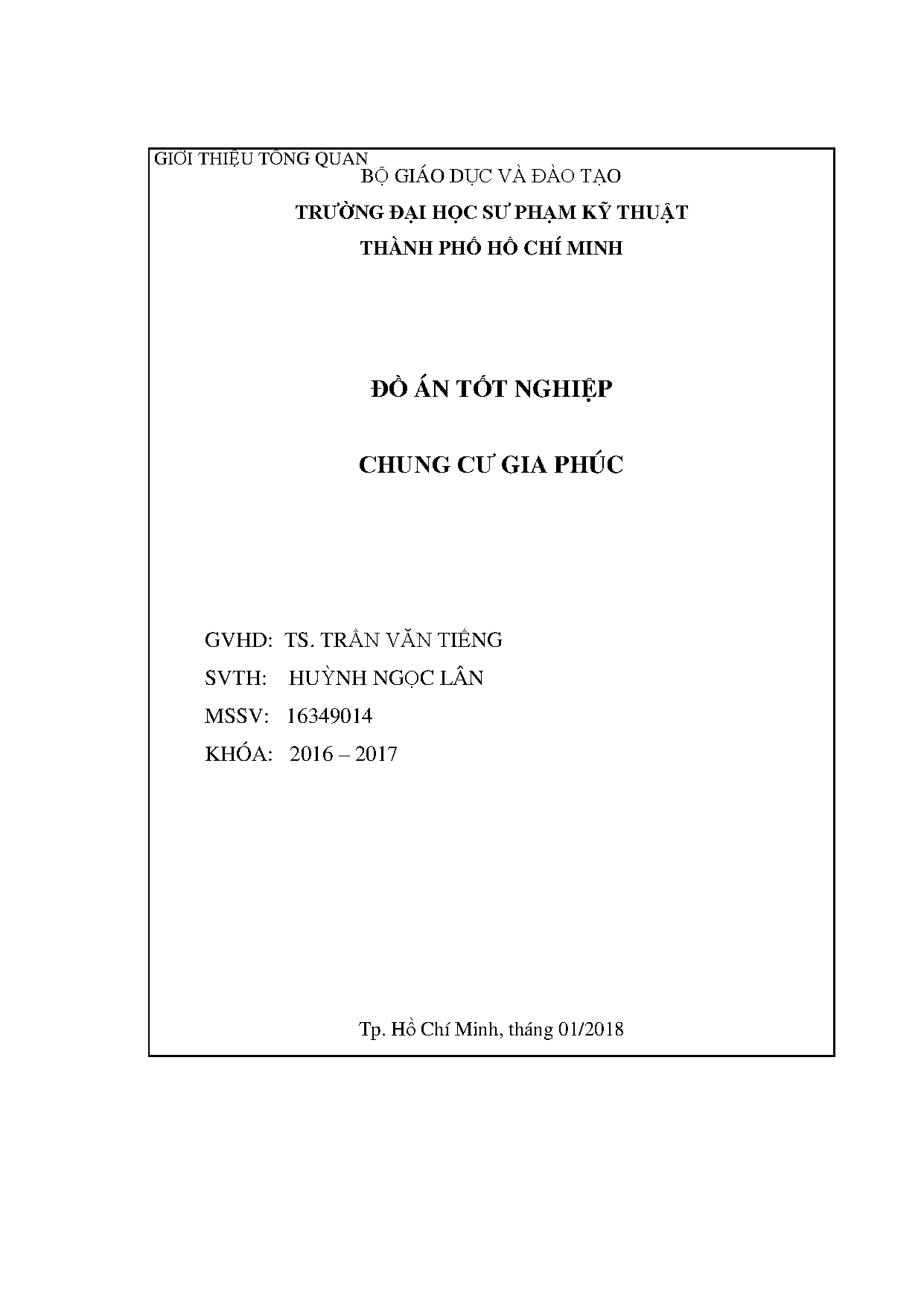 Đồ án tốt nghiệp - Chung cư Gia Phúc