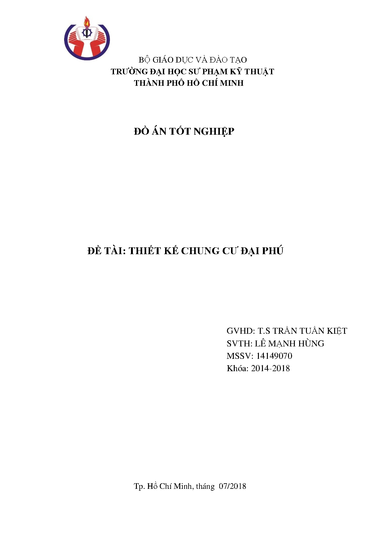Đồ án tốt nghiệp - Thiết kế chung cư Đại Phú