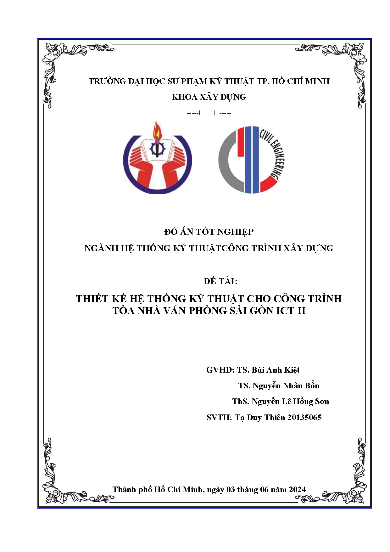 Đồ án tốt nghiệp - Thiết kế hệ thống kỹ thuật công trình tòa nhà văn phòng Sài Gòn ICT II
