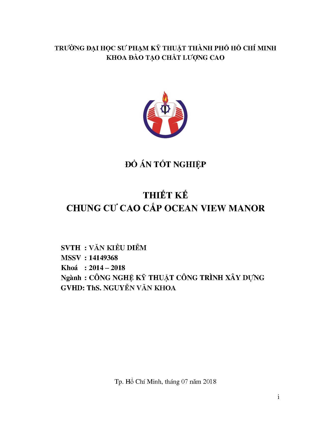 Đồ án tốt nghiệp - Thiết kế chung cư cao cấp Ocean View Manor