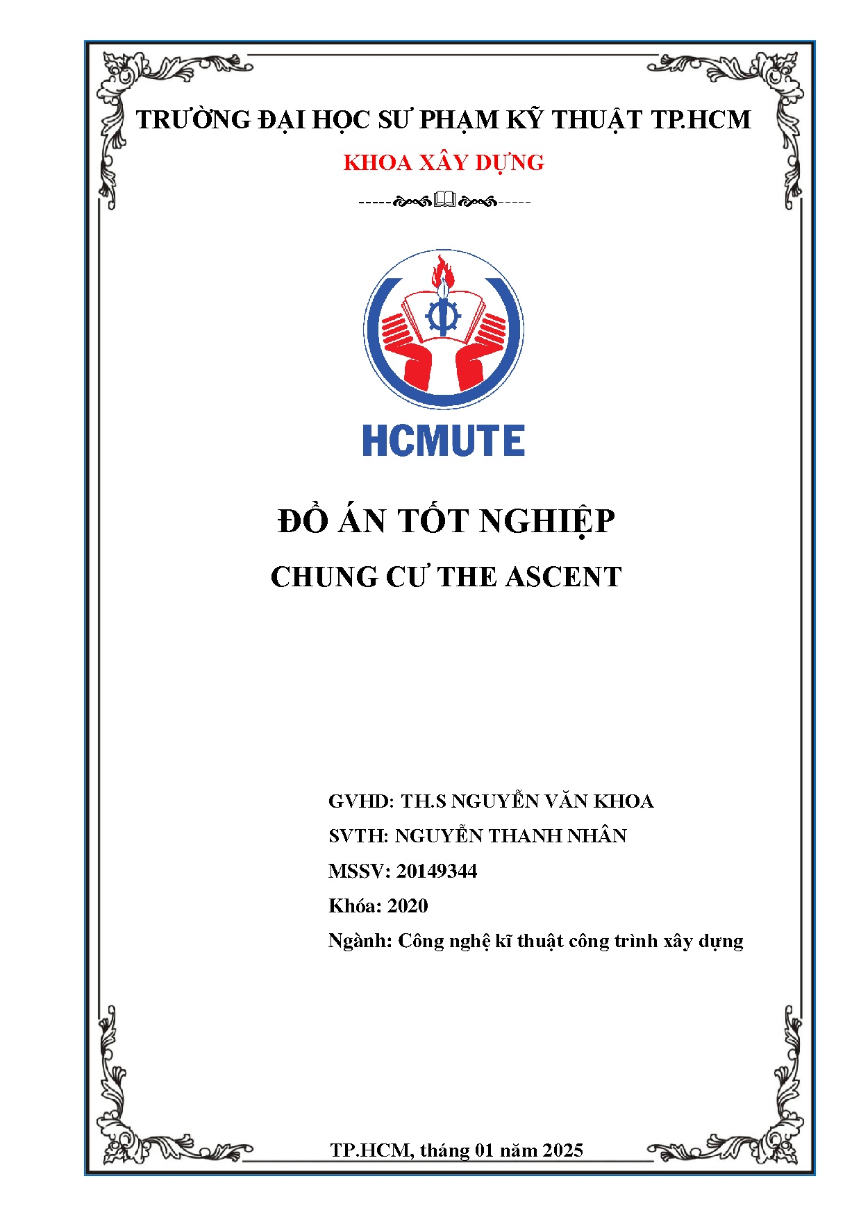 Đồ án tốt nghiệp - Chung cư The Ascent