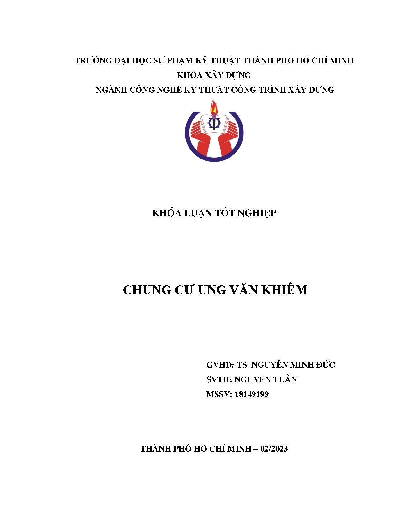 Đồ án tốt nghiệp - Chung cư Ung Văn Khiêm