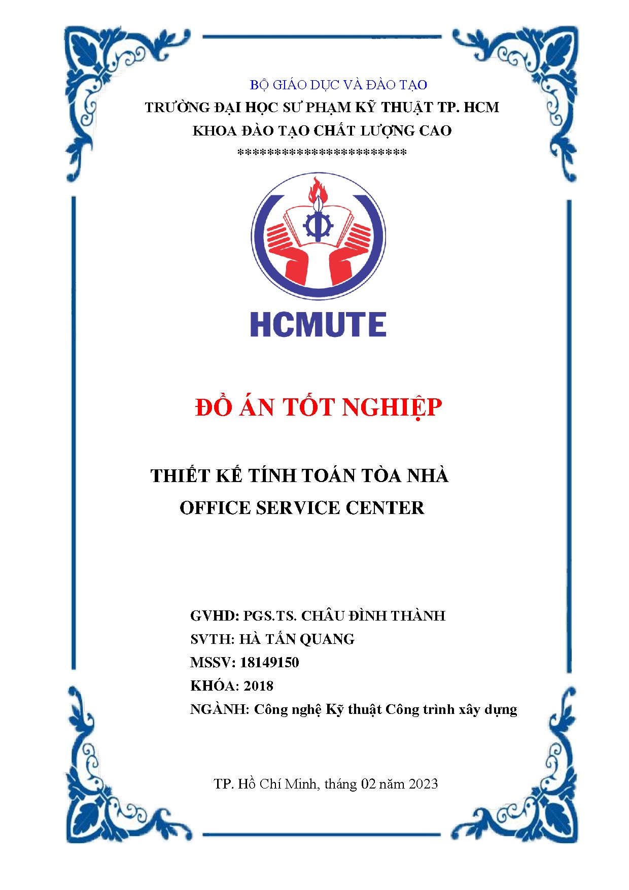Đồ án tốt nghiệp - Thiết kế tính toán Tòa nhà Office service center