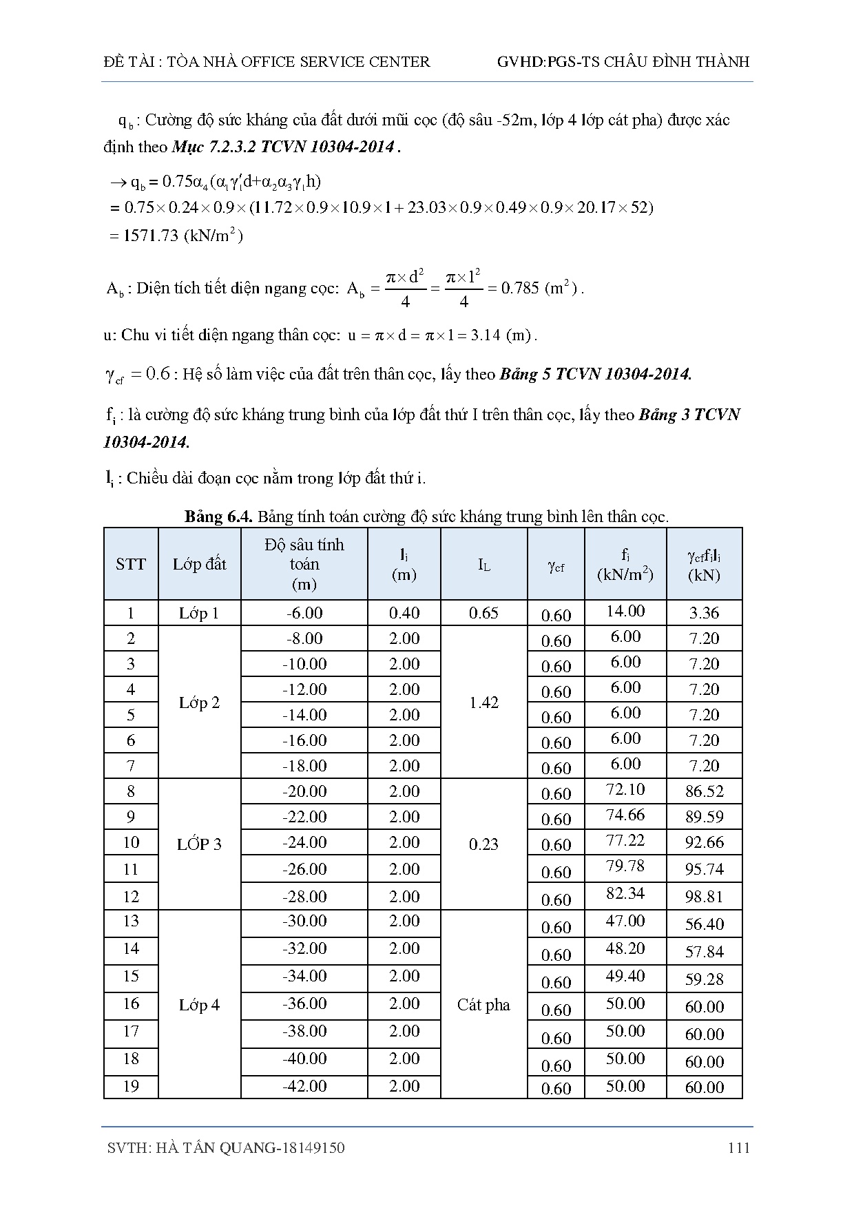 Đồ án tốt nghiệp - Thiết kế tính toán Tòa nhà Office service center - Trang 111