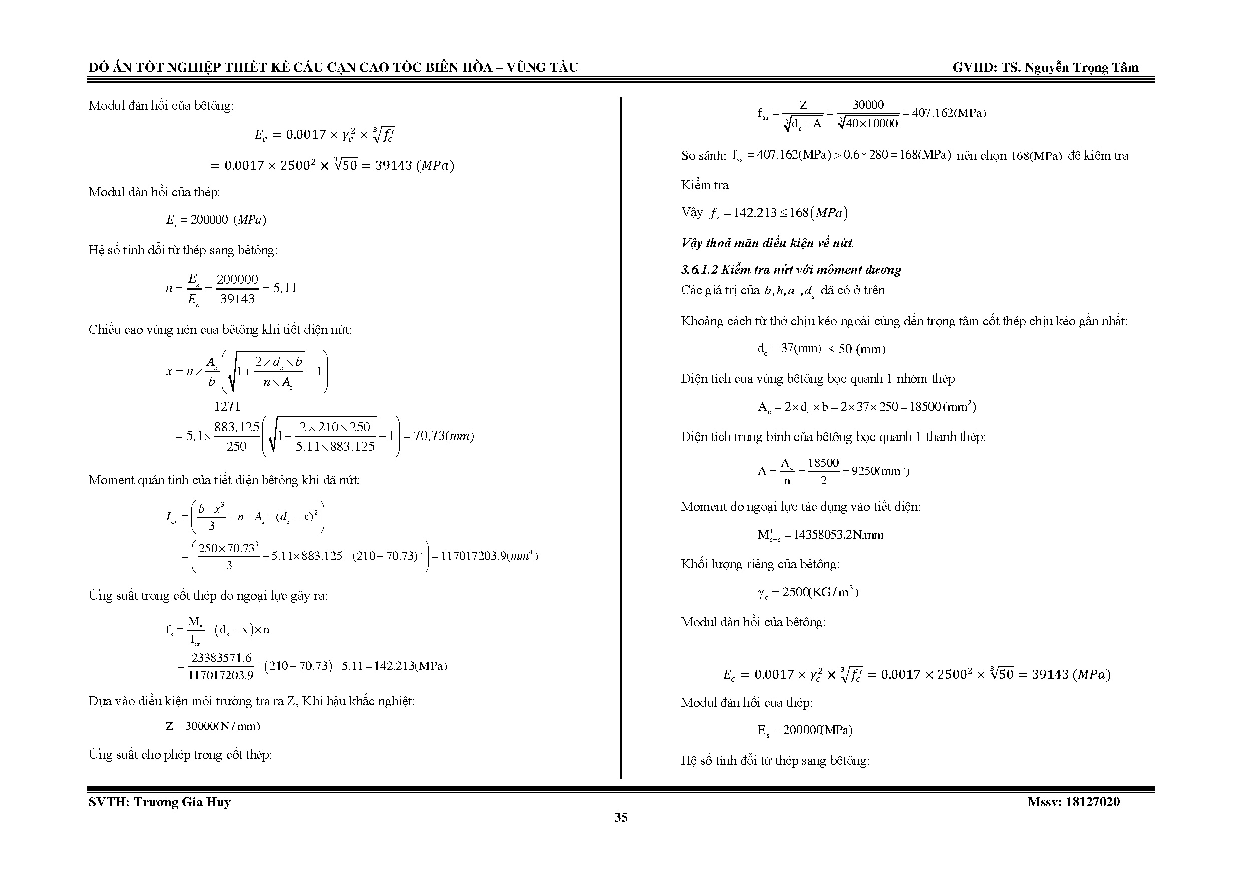 Đồ án tốt nghiệp - Thiết kế cầu BTCT đường cao tốc Biên Hòa-Vũng Tàu đúc trên Đà Giáo - Trang 43