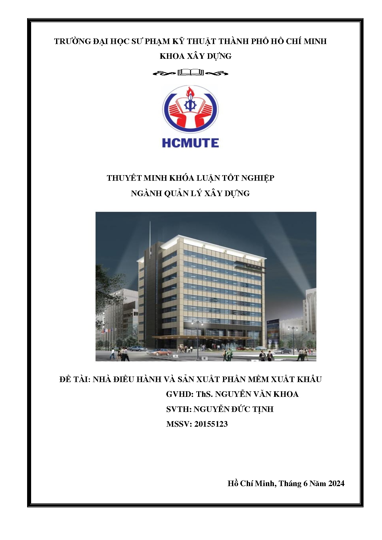 Đồ án tốt nghiệp - Nhà điều hành và sản xuất phần mềm xuất khẩu