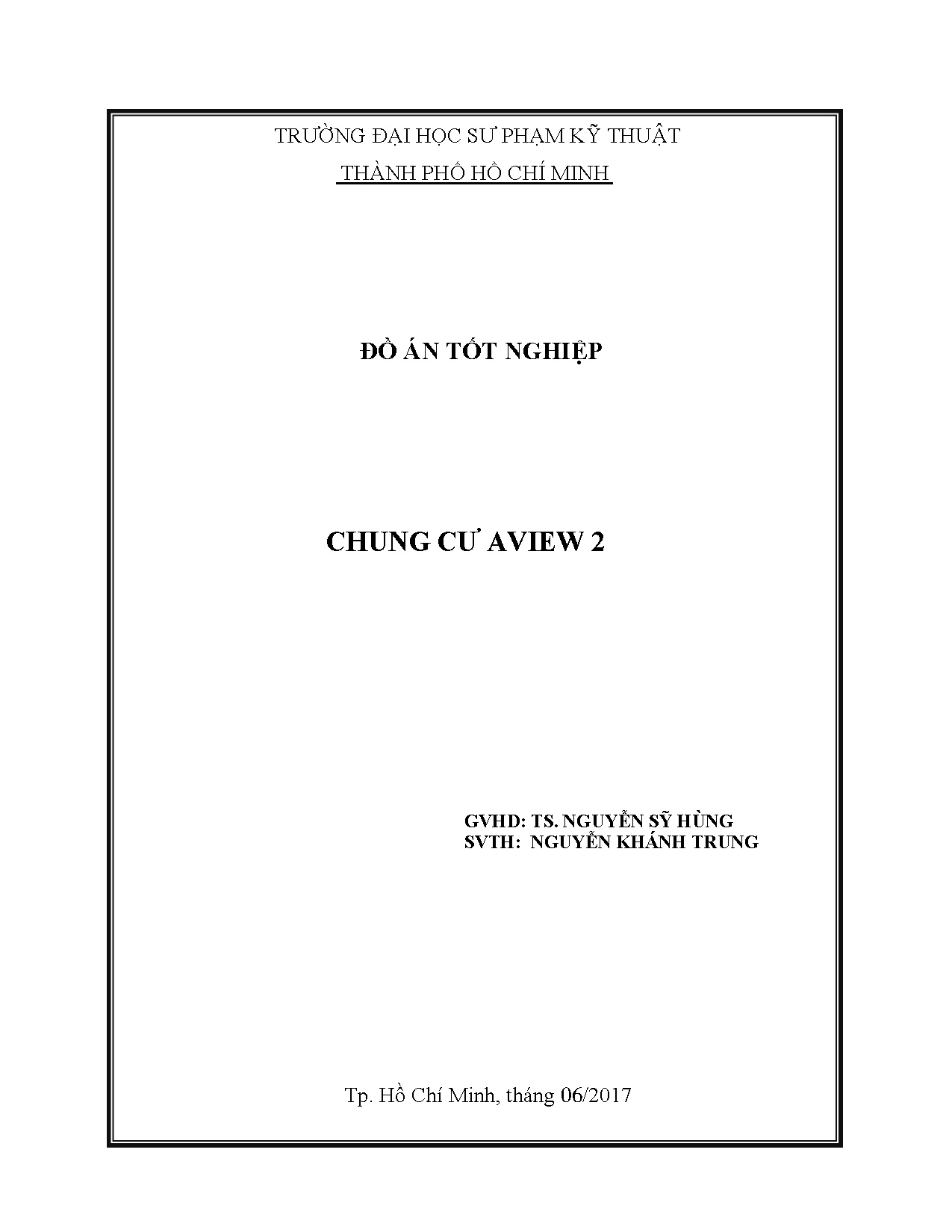 Đồ án tốt nghiệp - Chung cư Aview 2