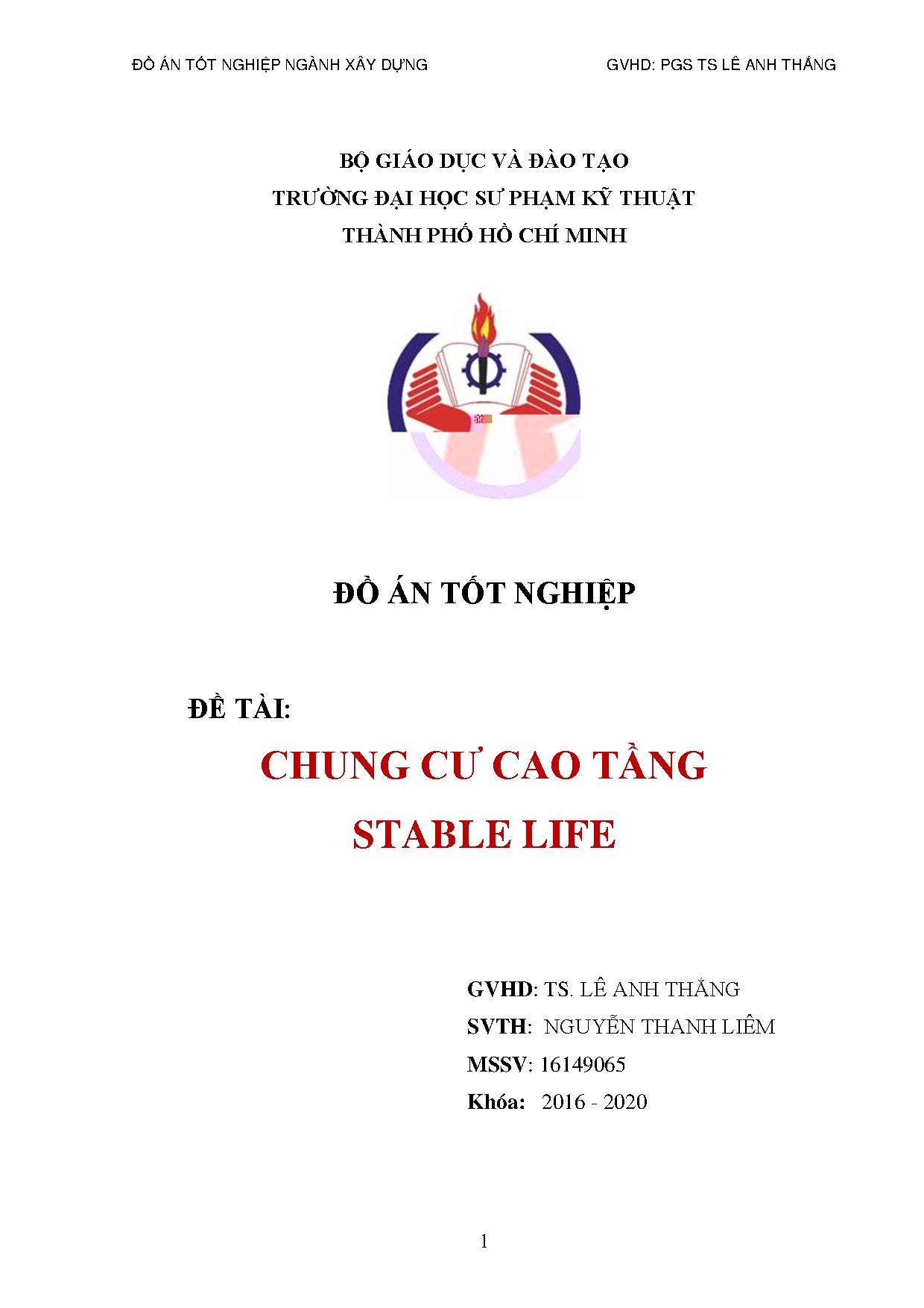 Đồ án tốt nghiệp - Chung cư Stable Life