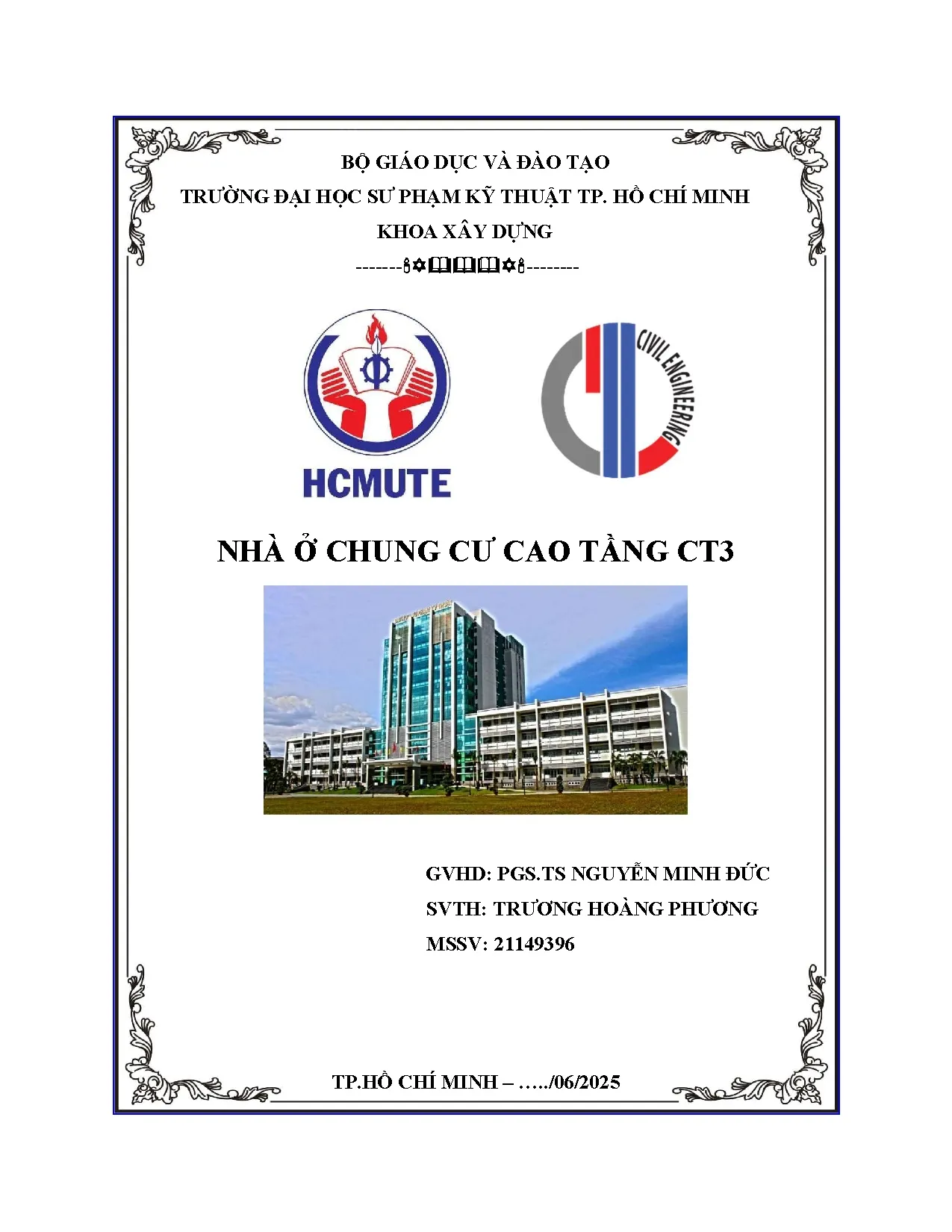 Đồ án tốt nghiệp - Nhà ở Chung cư cao tầng CT3