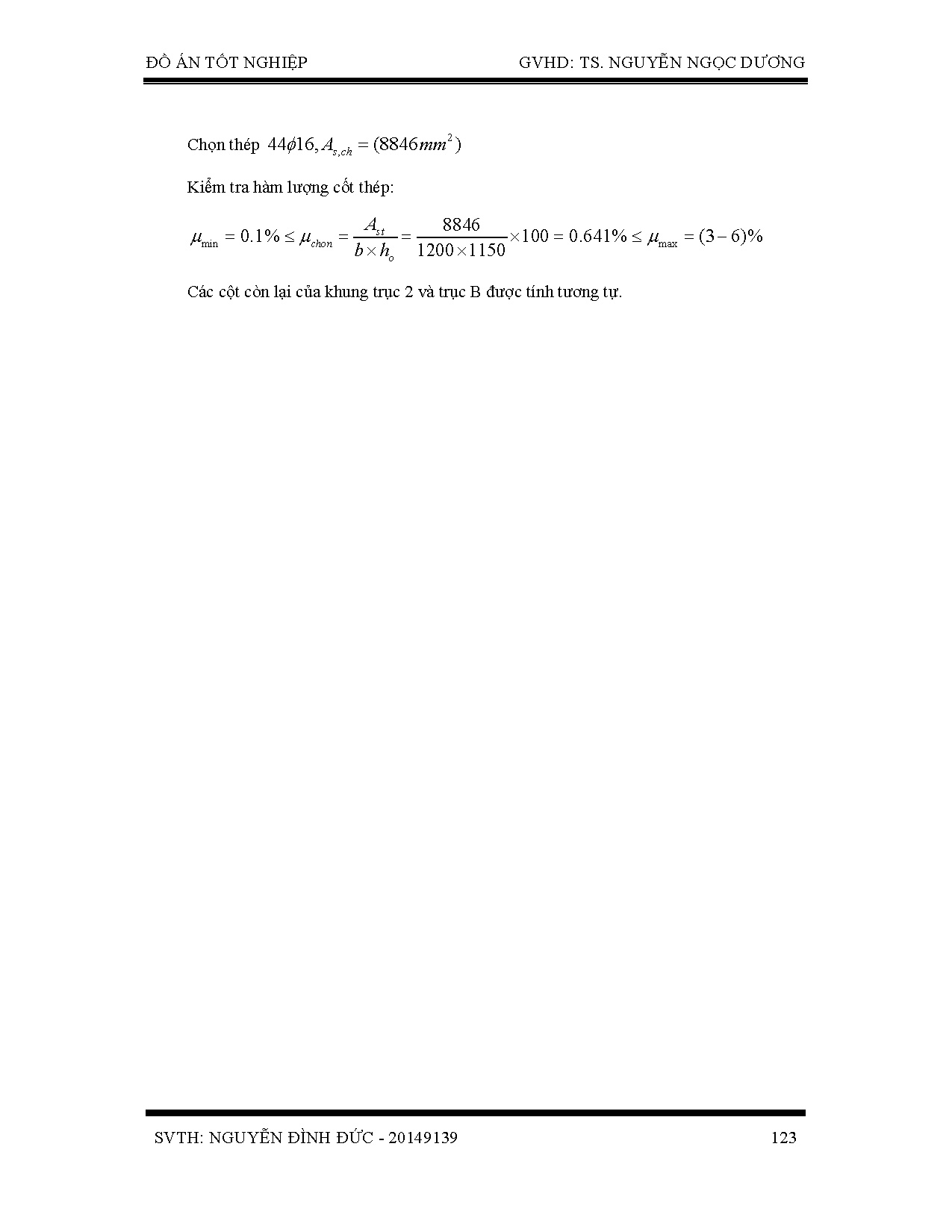 Đồ án tốt nghiệp - Thiết kế tính toán chung cư Long Thành - Trang 144