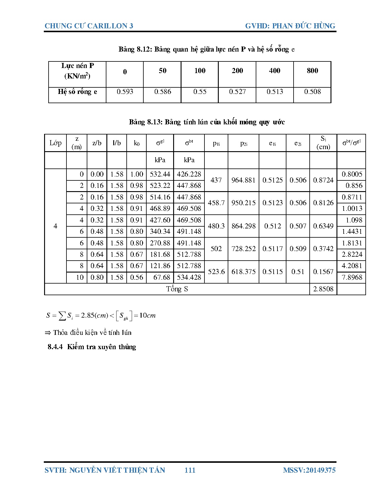 Đồ án tốt nghiệp - Chung cư Carillon 3 - Trang 127