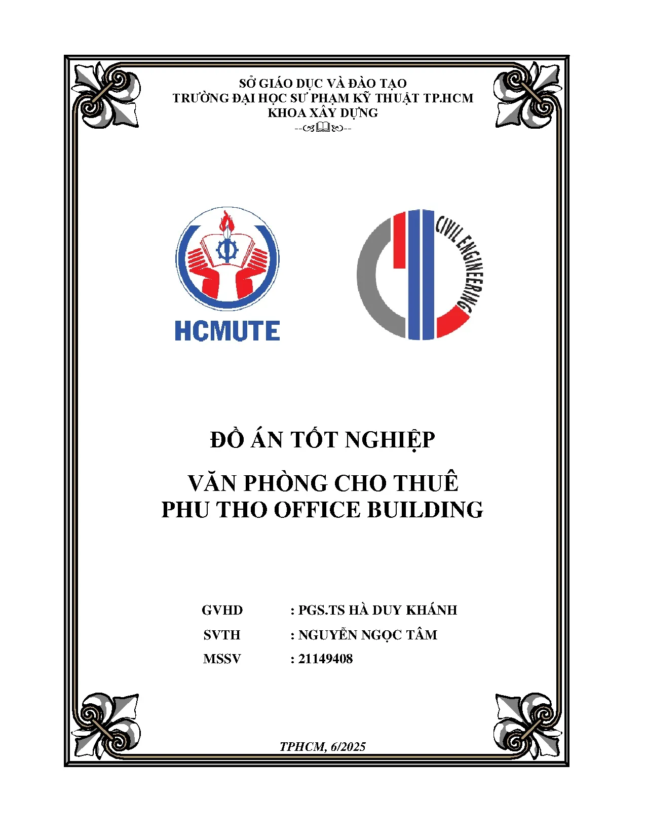 Đồ án tốt nghiệp - Văn phòng cho thuê Phu Tho Office Building