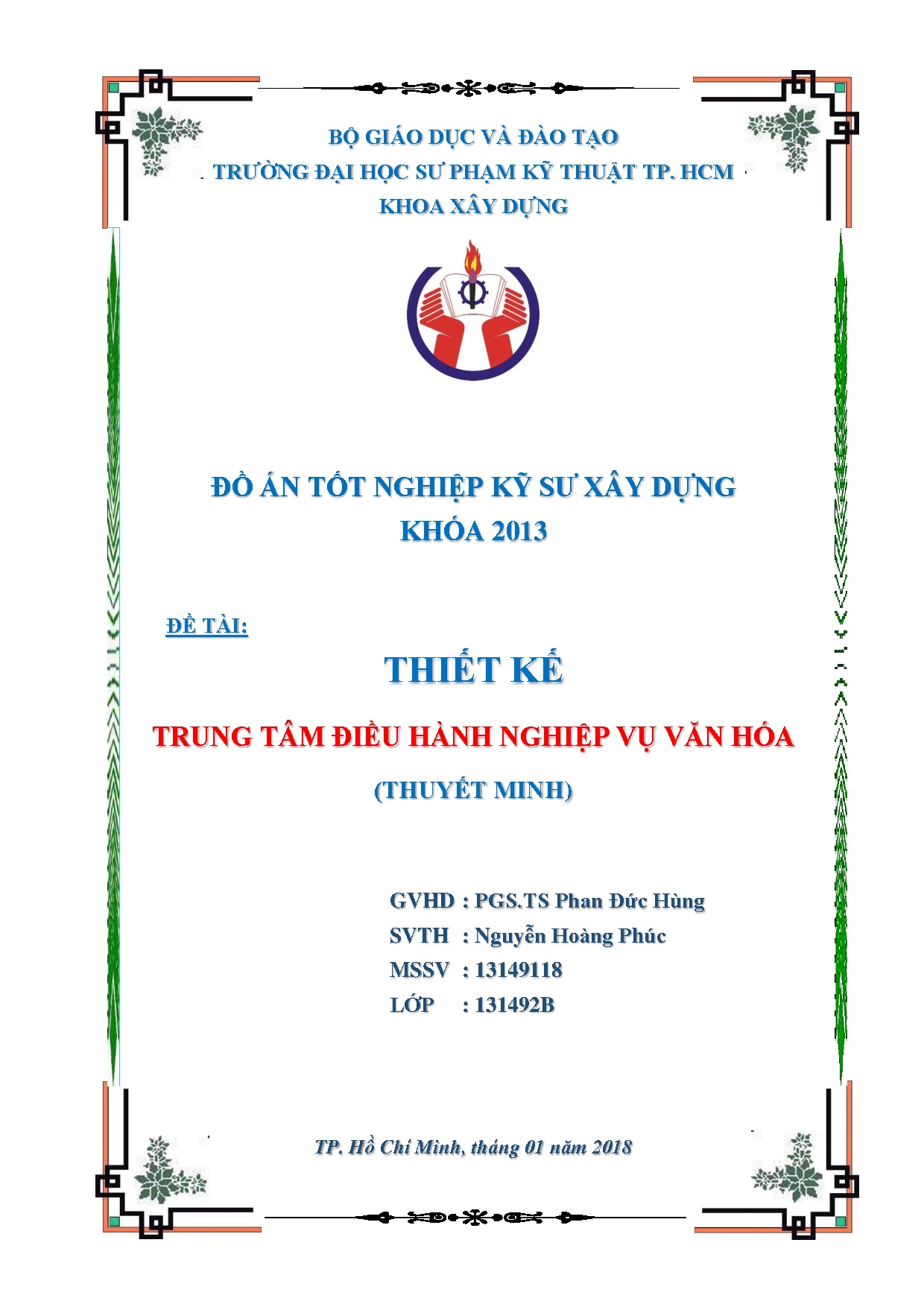 Đồ án tốt nghiệp - Trung tâm điều hành nghiệp vụ văn hóa