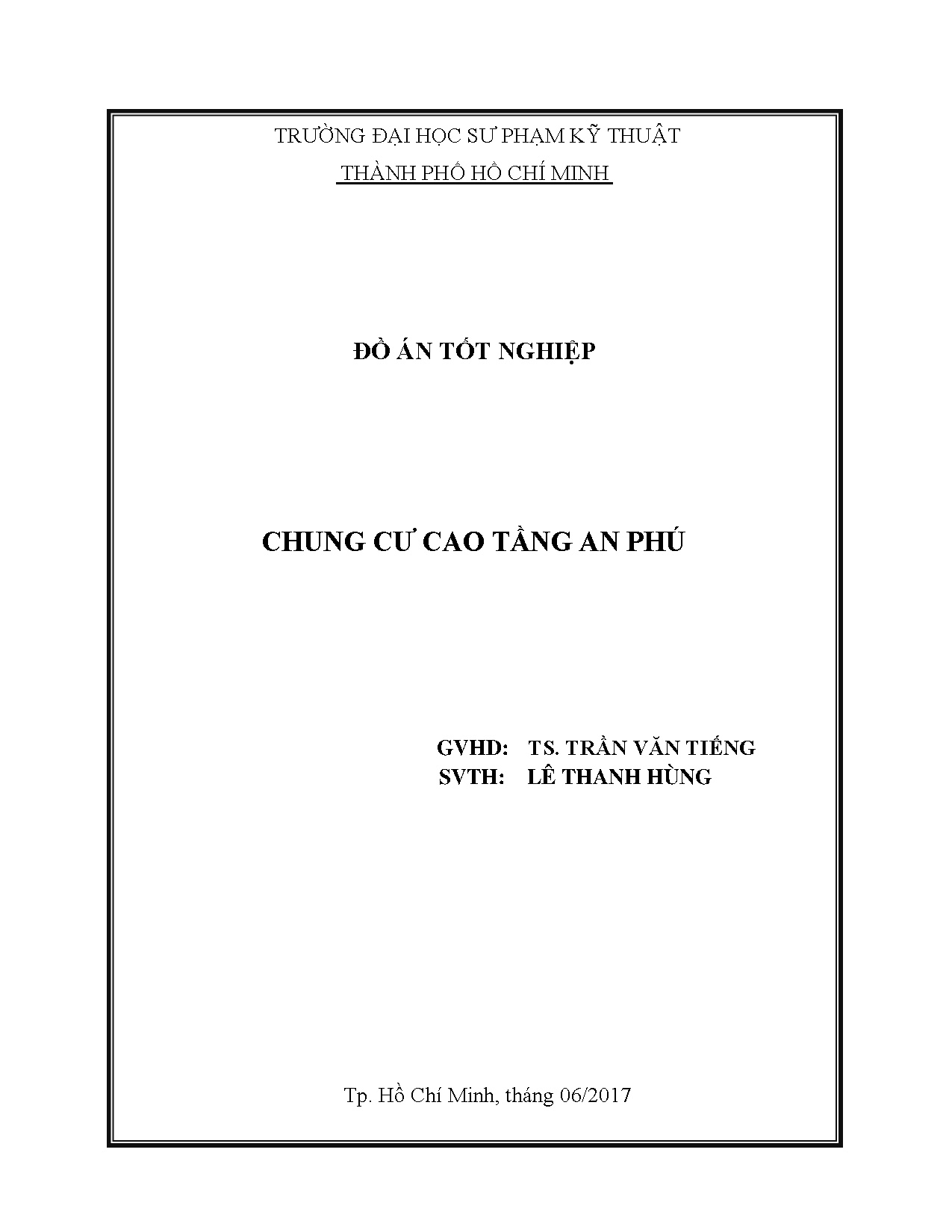 Đồ án tốt nghiệp - Chung cư cao tầng An Phú