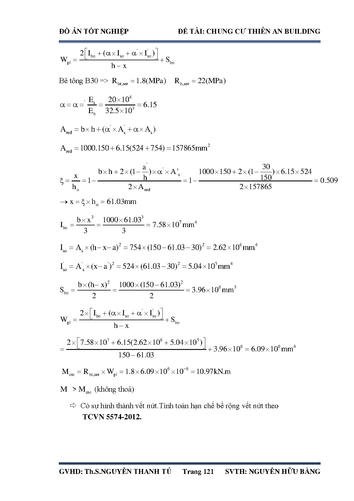 Đồ án tốt nghiệp - Chung cư Thiên An Building - Trang 122