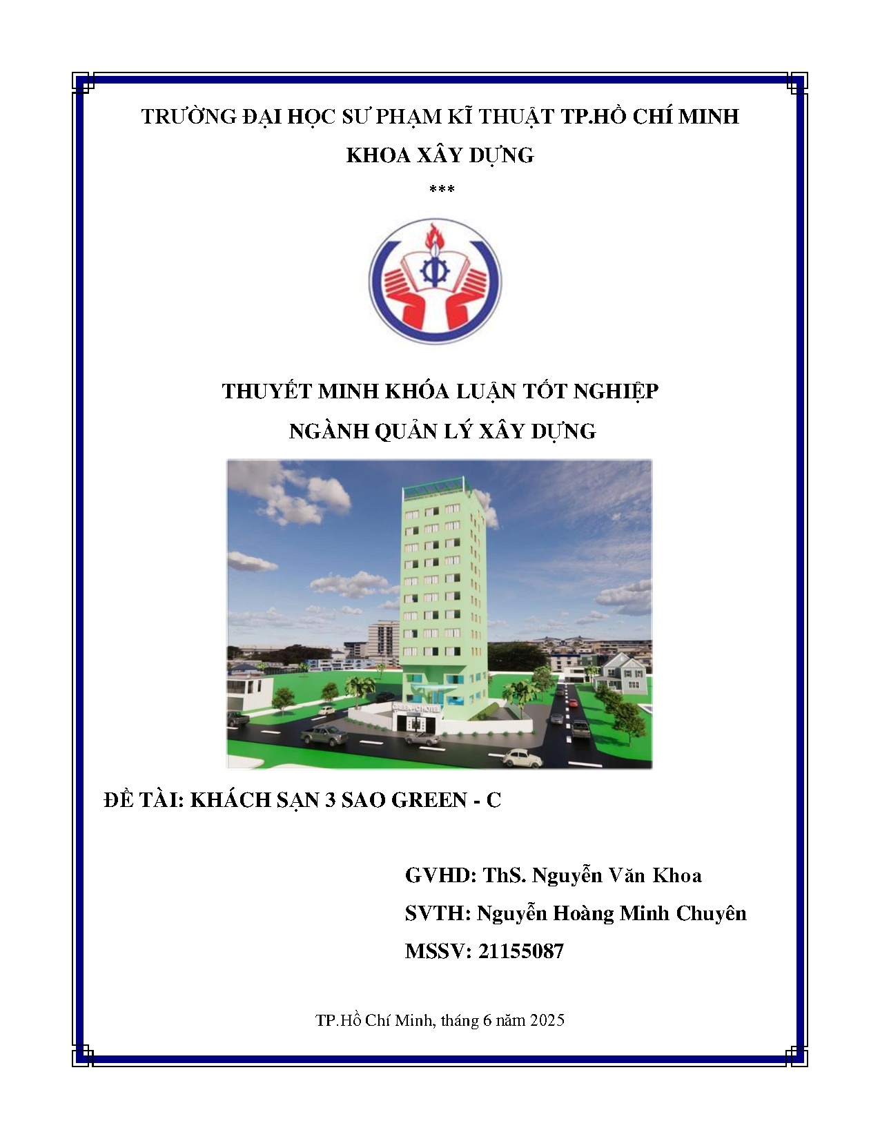 Đồ án tốt nghiệp - Khách sạn 3 sao Green - C