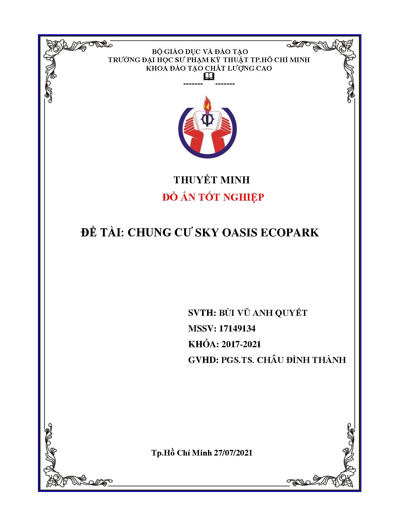 Đồ án tốt nghiệp - Chung cư Sky Oasis Ecopark