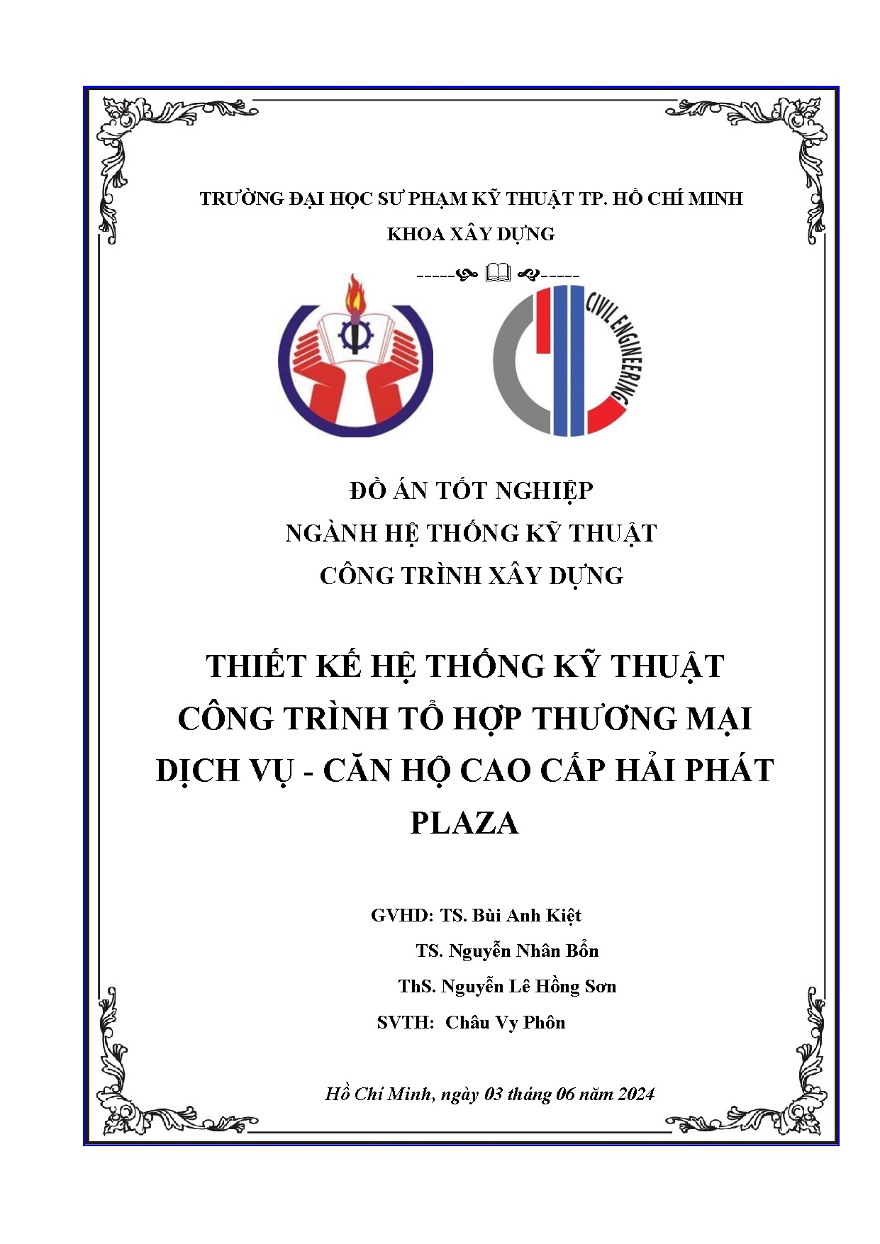 Đồ án tốt nghiệp - Thiết kế hệ thống kỹ thuật công trình tổ hợp thương mại dịch vụ-căn hộ cao CHPP