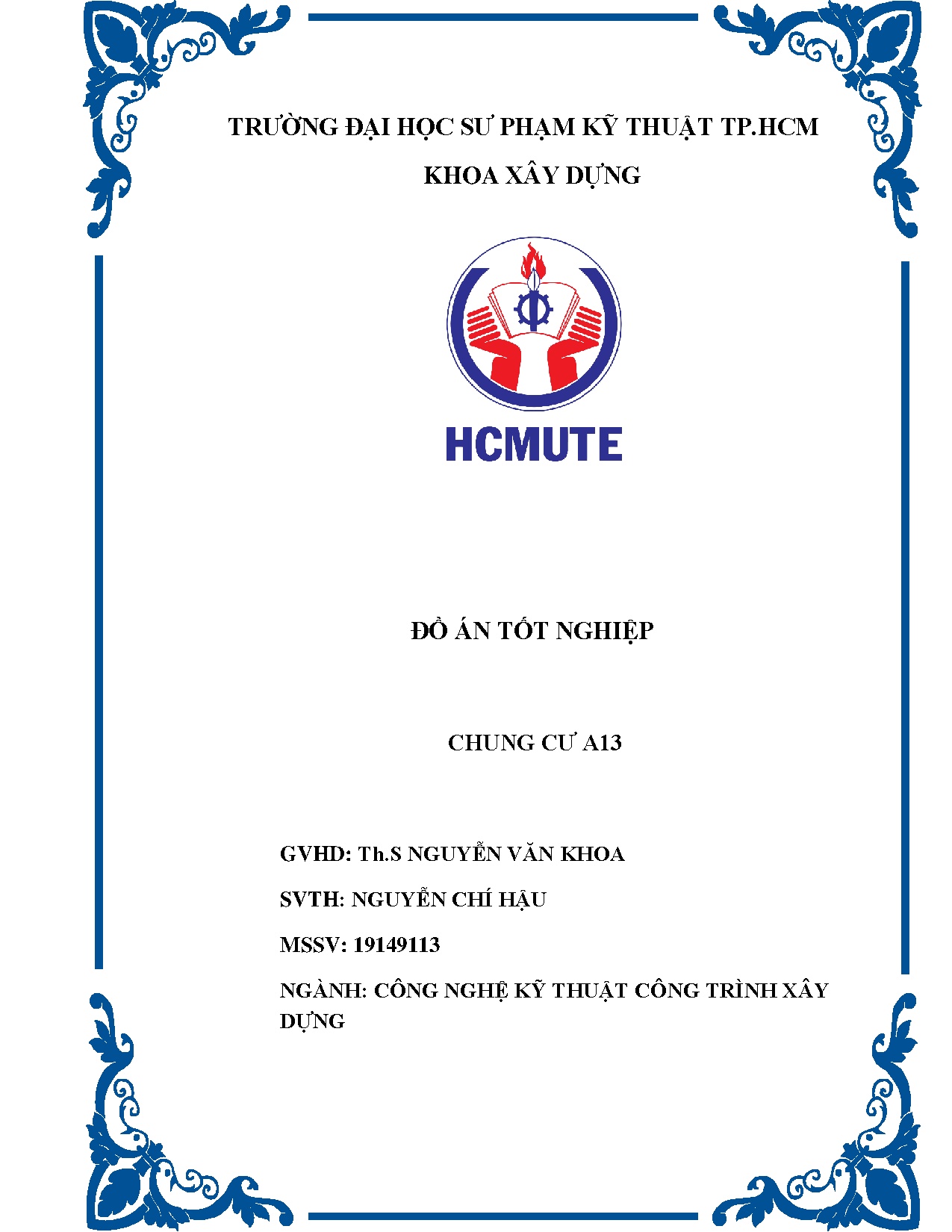 Đồ án tốt nghiệp - Chung cư A13