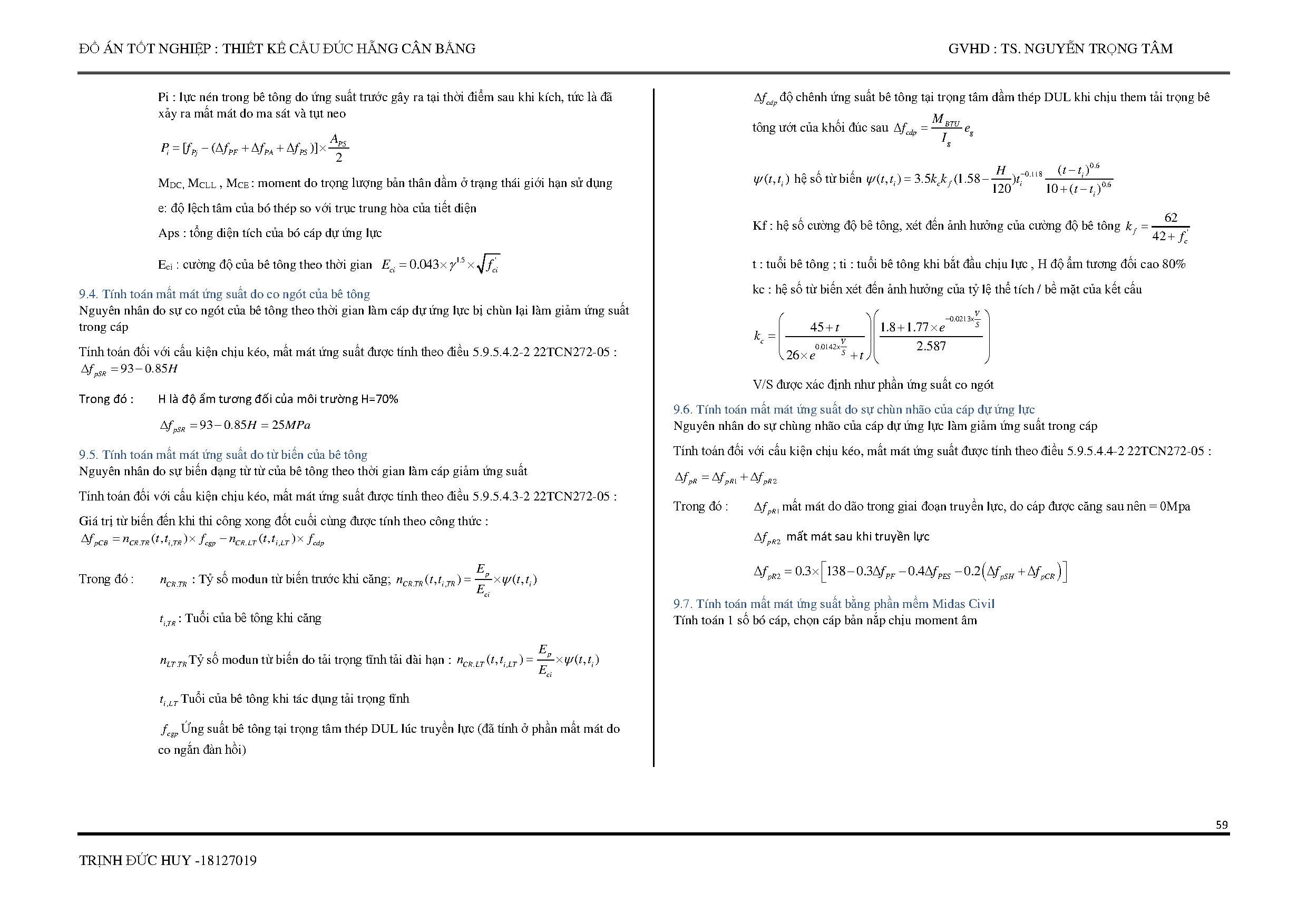 Đồ án tốt nghiệp - Thiết kế cầu BTCT DUL nhịp liên tục thi công bằng phương pháp đúc hẫng cân bằng - Trang 62