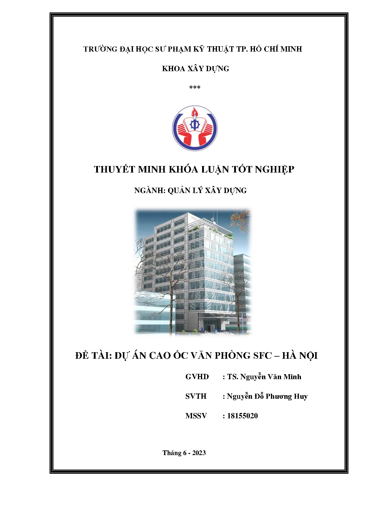 Đồ án tốt nghiệp - Dự án cao ốc văn phòng SFC - Hà Nội