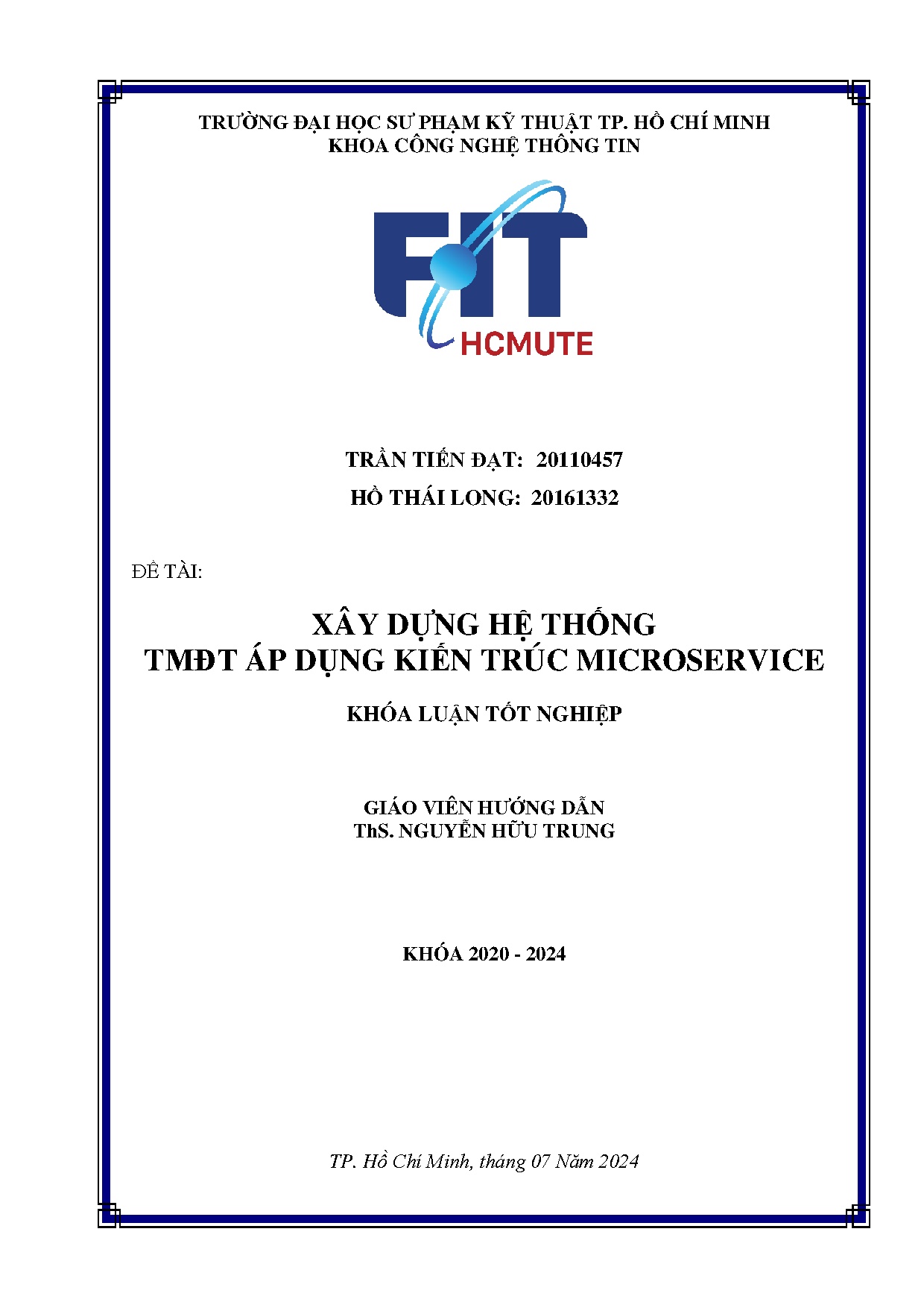 Đồ án tốt nghiệp - Xây dựng hệ thống TMĐT áp dụng kiến trúc microservice