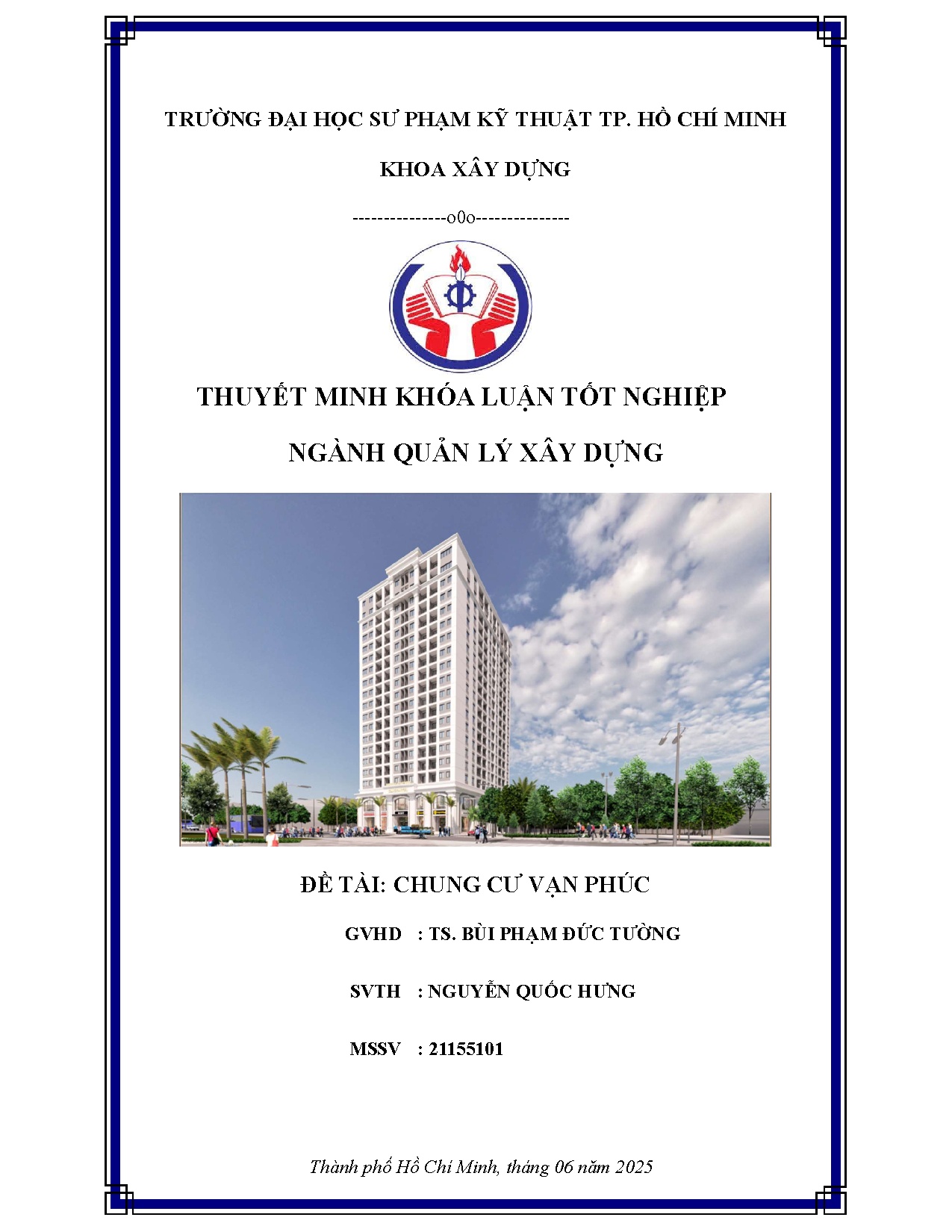 Đồ án tốt nghiệp - Chung cư Vạn Phúc