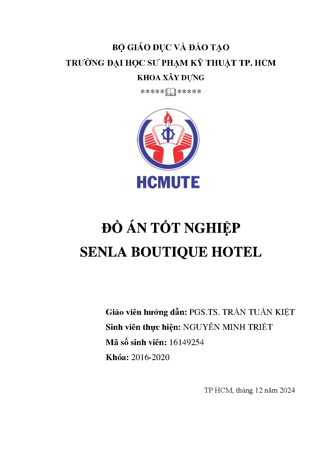 Đồ án tốt nghiệp - Senla Boutique Hotel