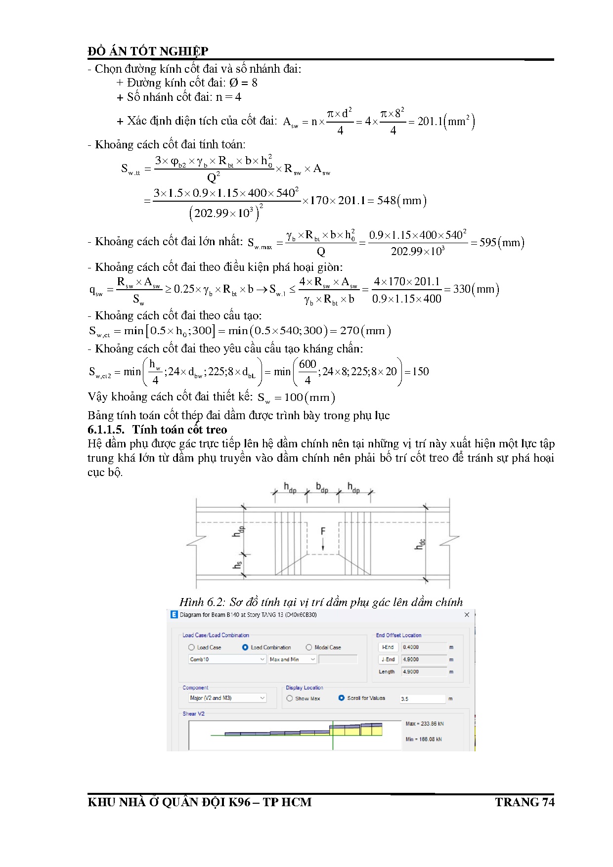 Đồ án tốt nghiệp - Khu nhà ở quân đội K96 - TP.HCM - Trang 86