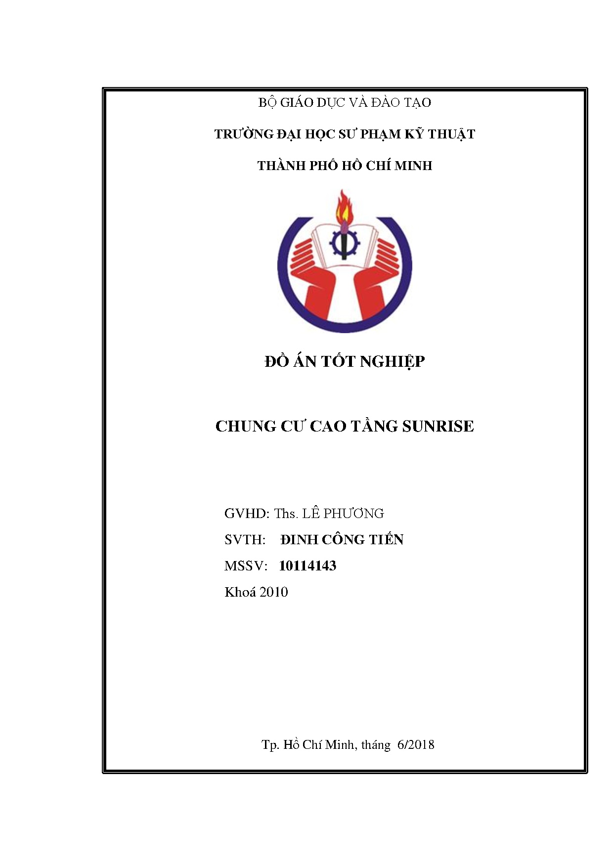 Đồ án tốt nghiệp - Chung cư cao tầng Sunrise