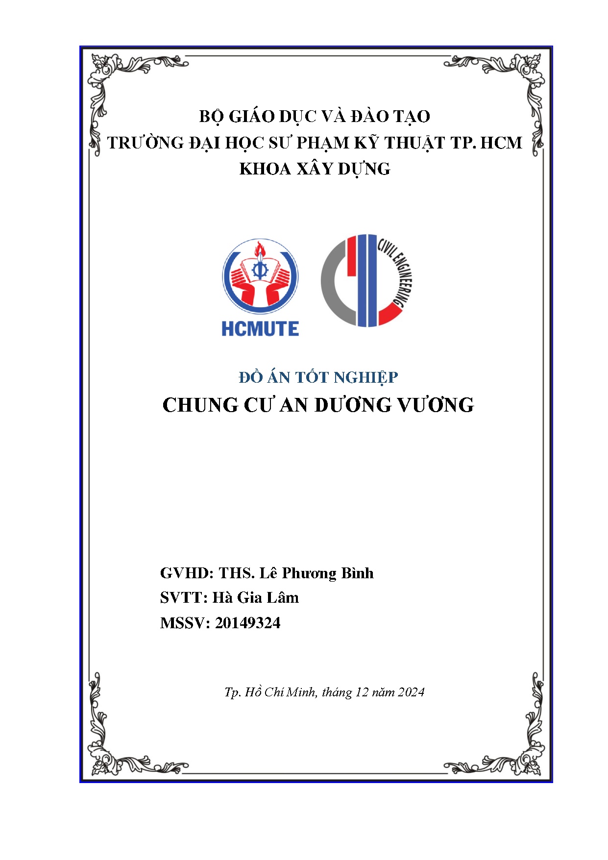 Đồ án tốt nghiệp - Chung cư An Dương Vương