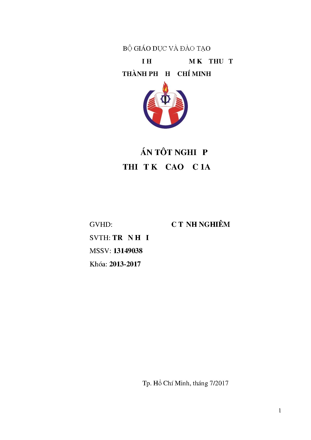 Đồ án tốt nghiệp - Thiết kế cao ốc 1A