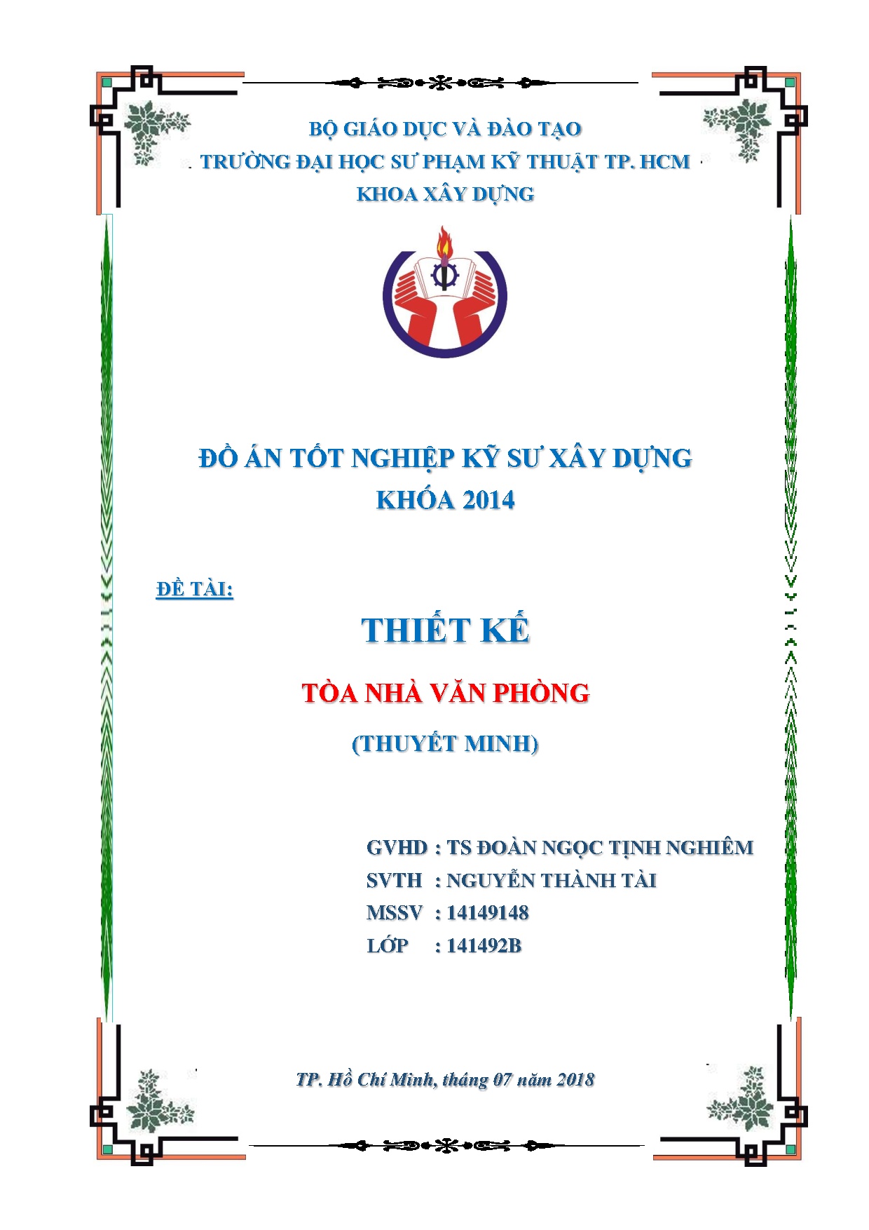 Đồ án tốt nghiệp - Thiết kế tòa nhà văn phòng