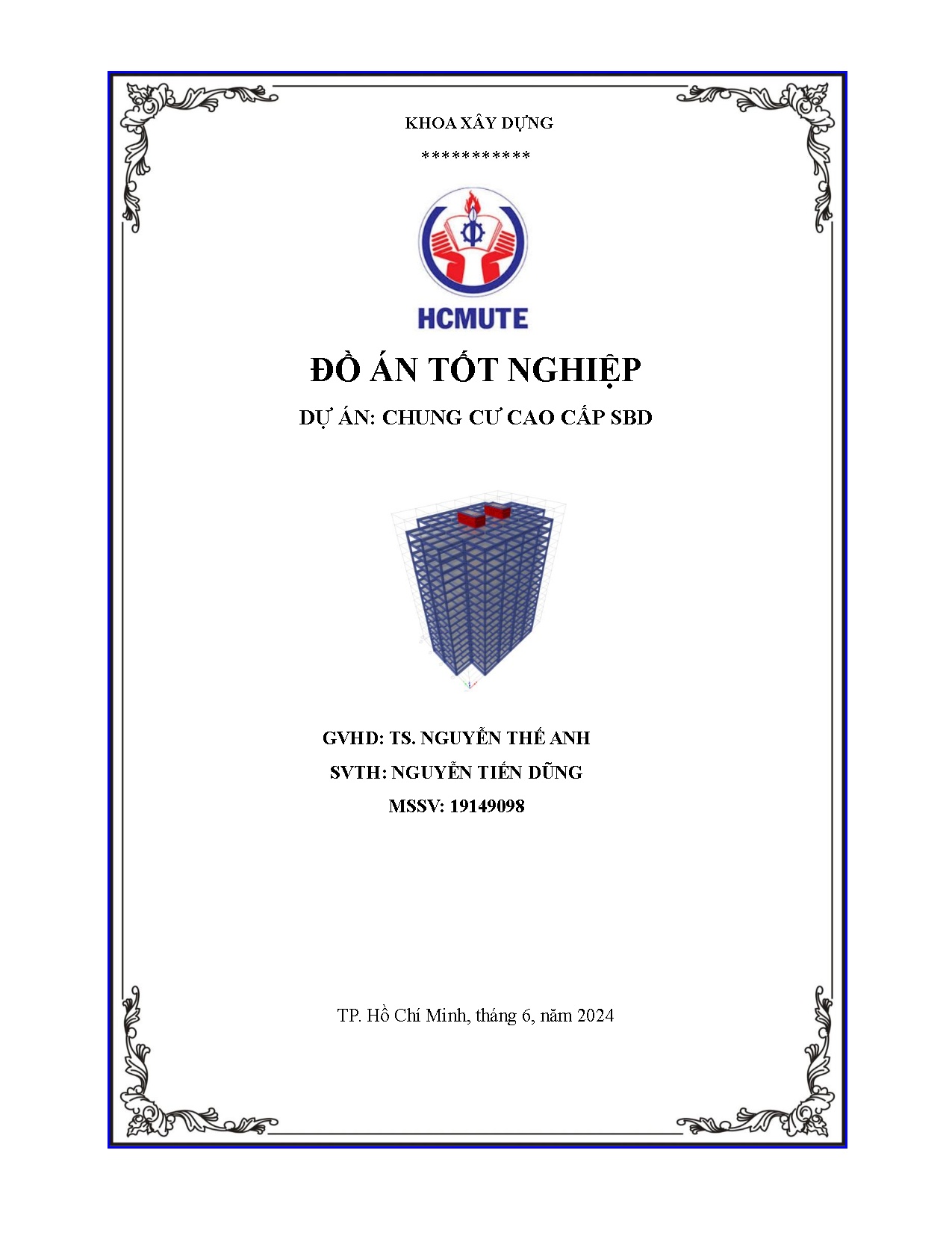 Đồ án tốt nghiệp - Chung cư cao cấp SBD