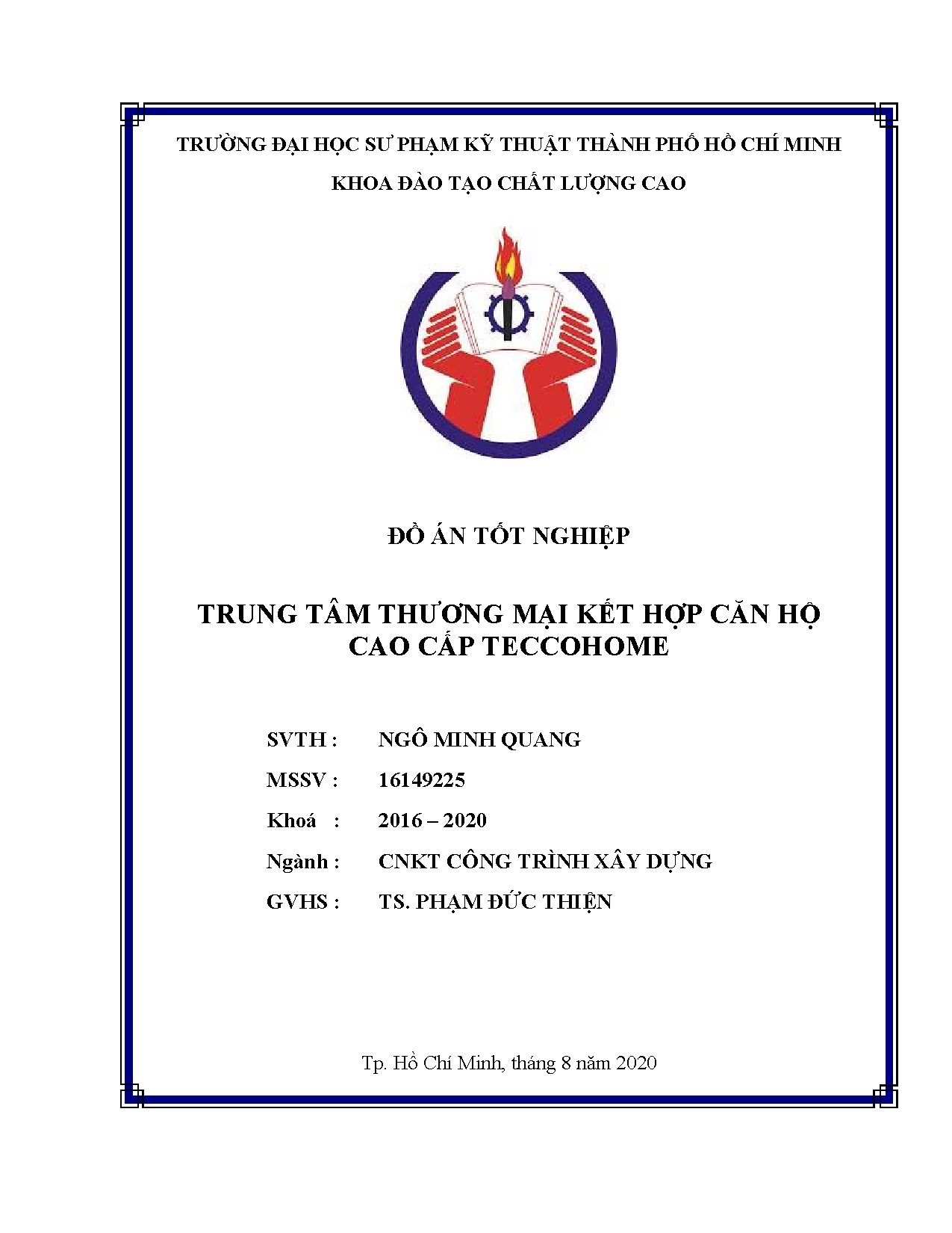 Đồ án tốt nghiệp - Trung tâm thương mại kết hợp căn hộ cao cấp Teccohome